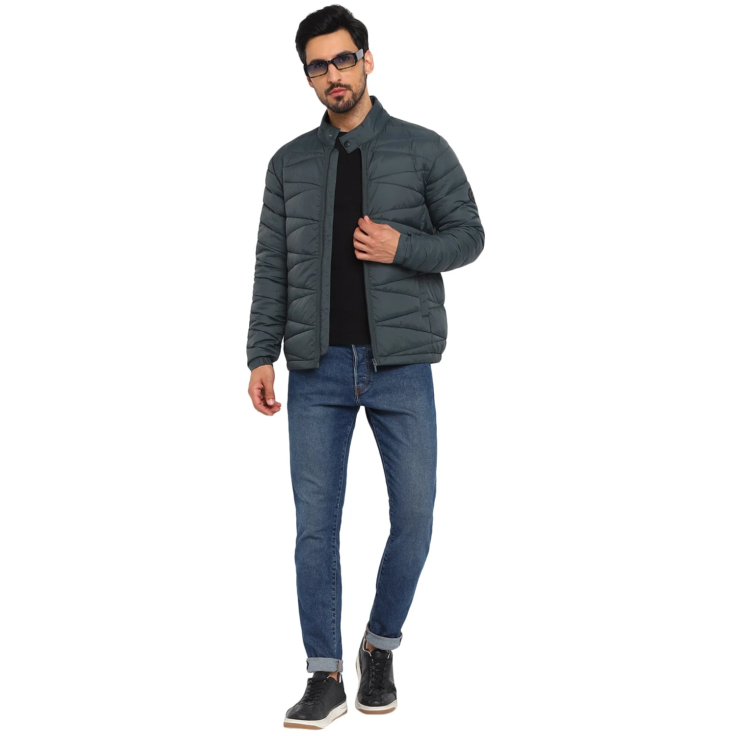Red Chief Dark Teal Texture Jacket for Men 8310193 DT - Image 7