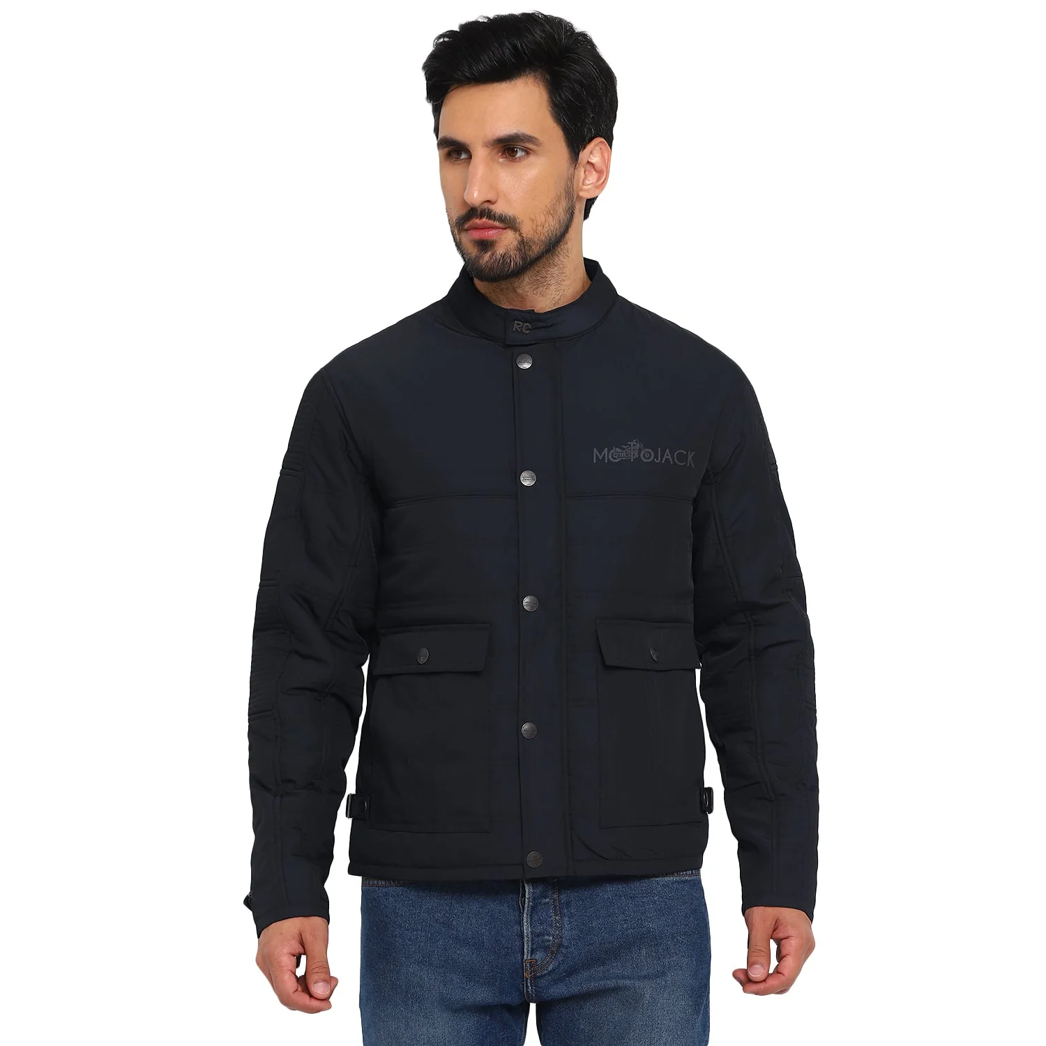 Red Chief Navy Texture Jacket for Men 8310194 156