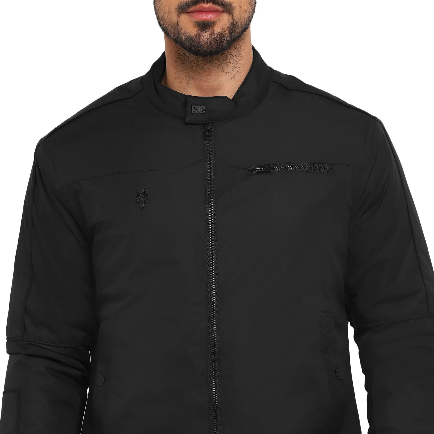 Red Chief Black Texture Jacket for Men 8310195 001 - Image 3