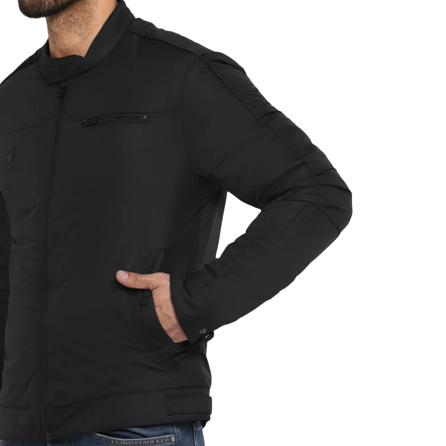 Red Chief Black Texture Jacket for Men 8310195 001 - Image 6