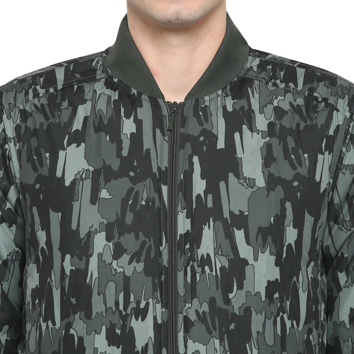 Red Chief Olive Printed Jacket for Men O8310011 124 - Image 7