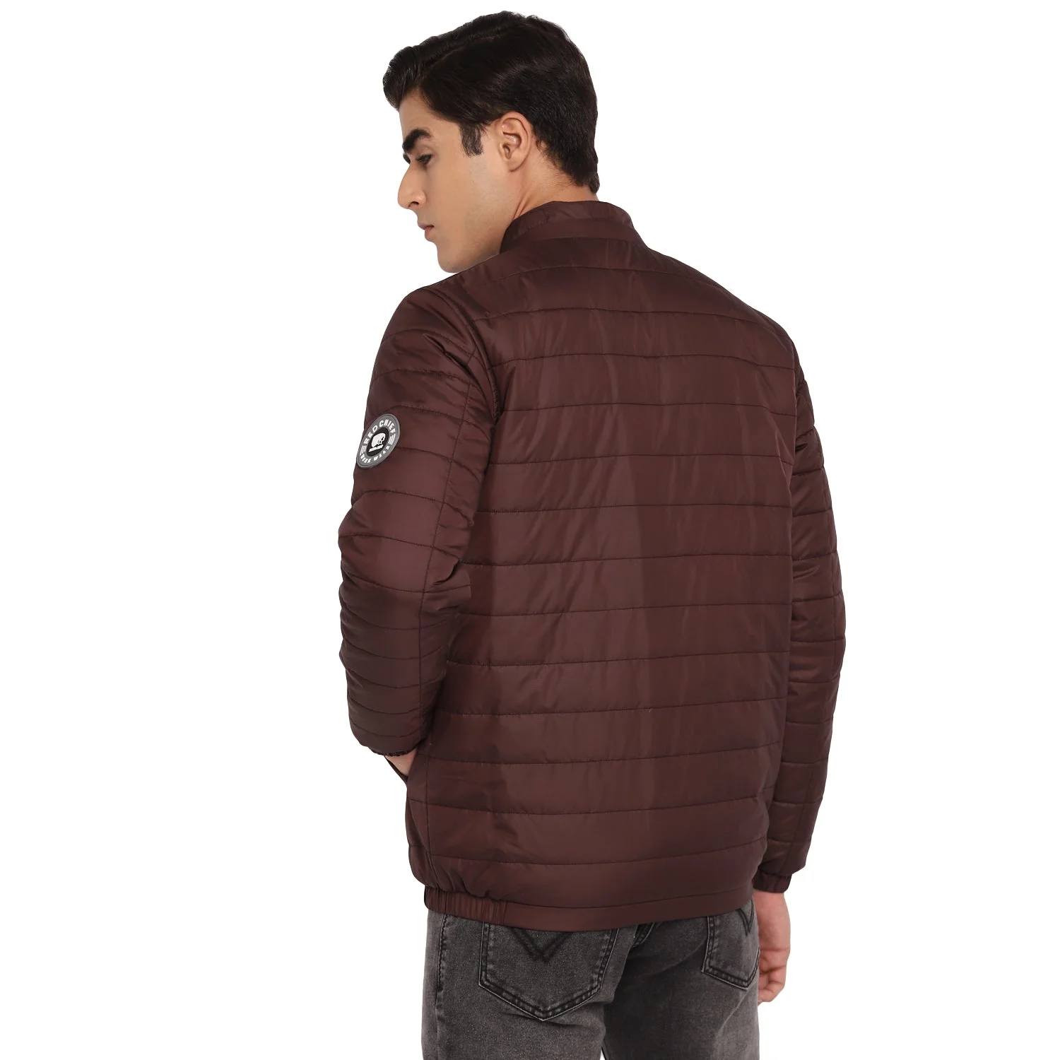 Red Chief Maroon Solid Jacket for Men O8310033 376 - Image 4