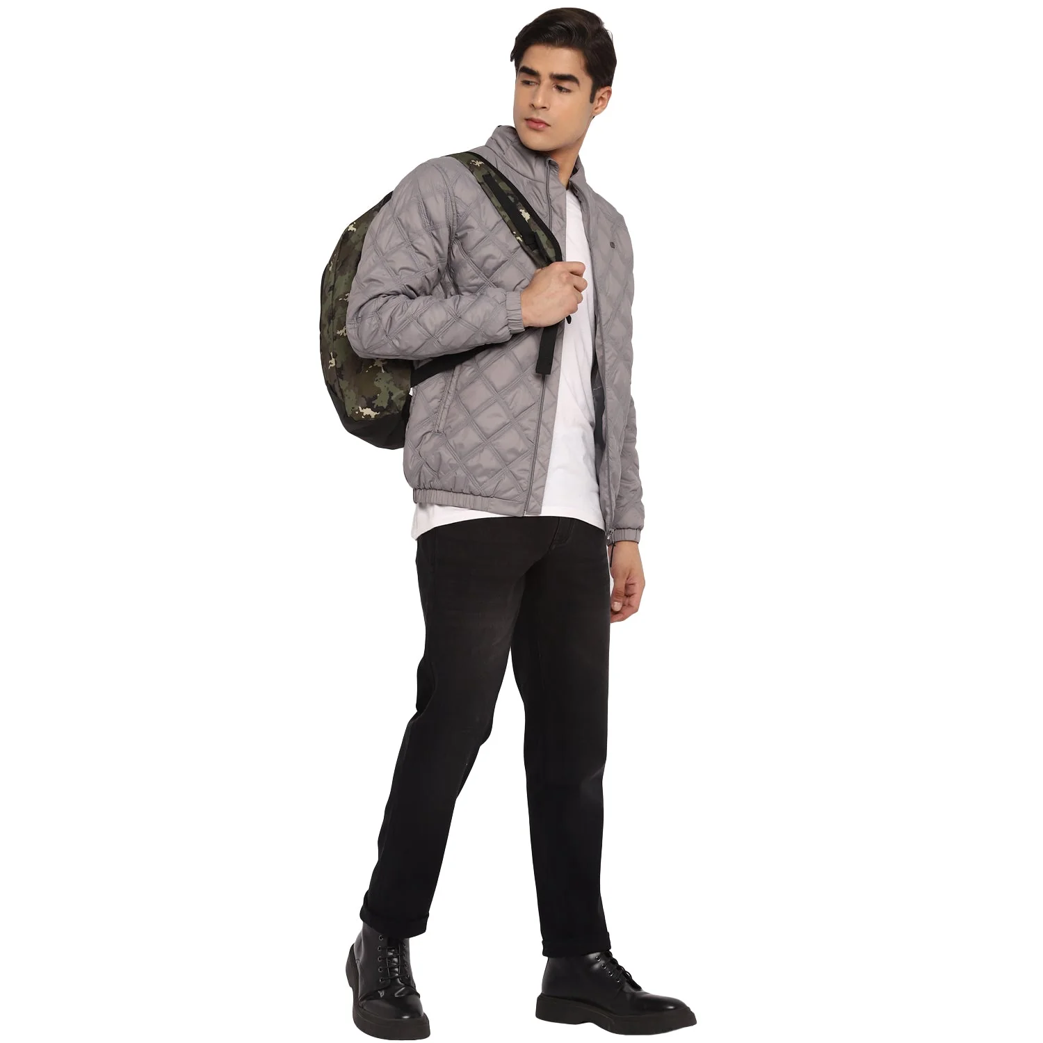 Red Chief Gray Solid Jacket for Men O8310034 005 - Image 2