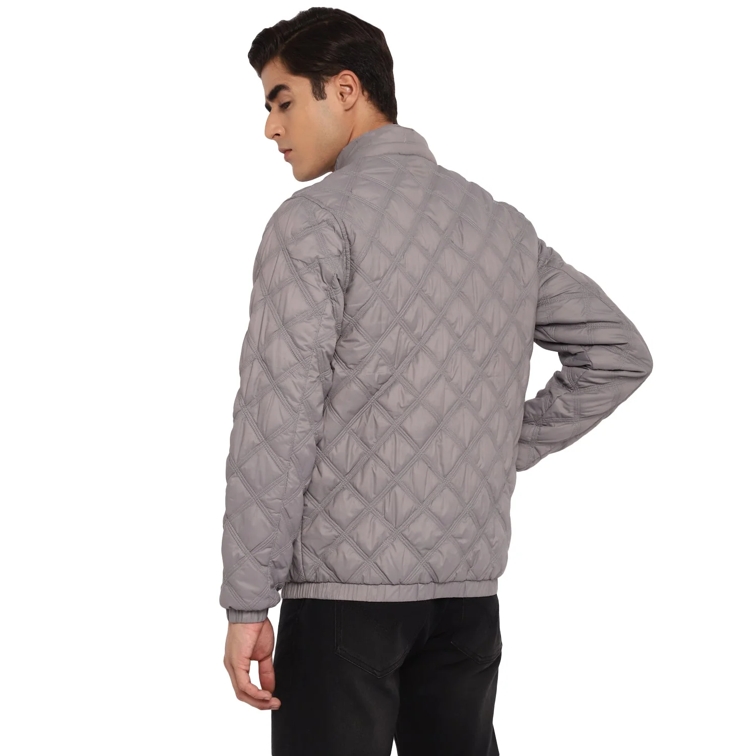Red Chief Gray Solid Jacket for Men O8310034 005 - Image 4