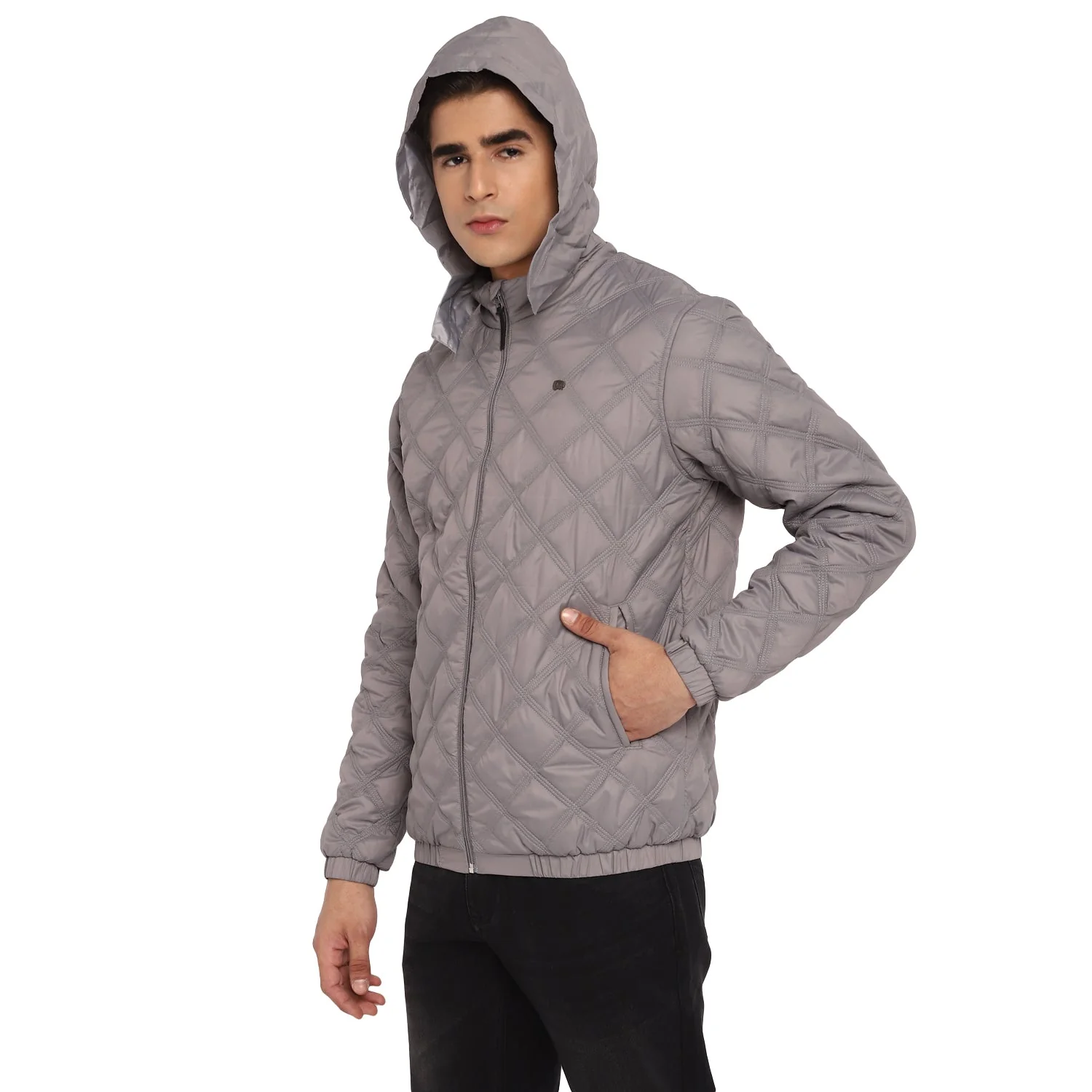 Red Chief Gray Solid Jacket for Men O8310034 005 - Image 5
