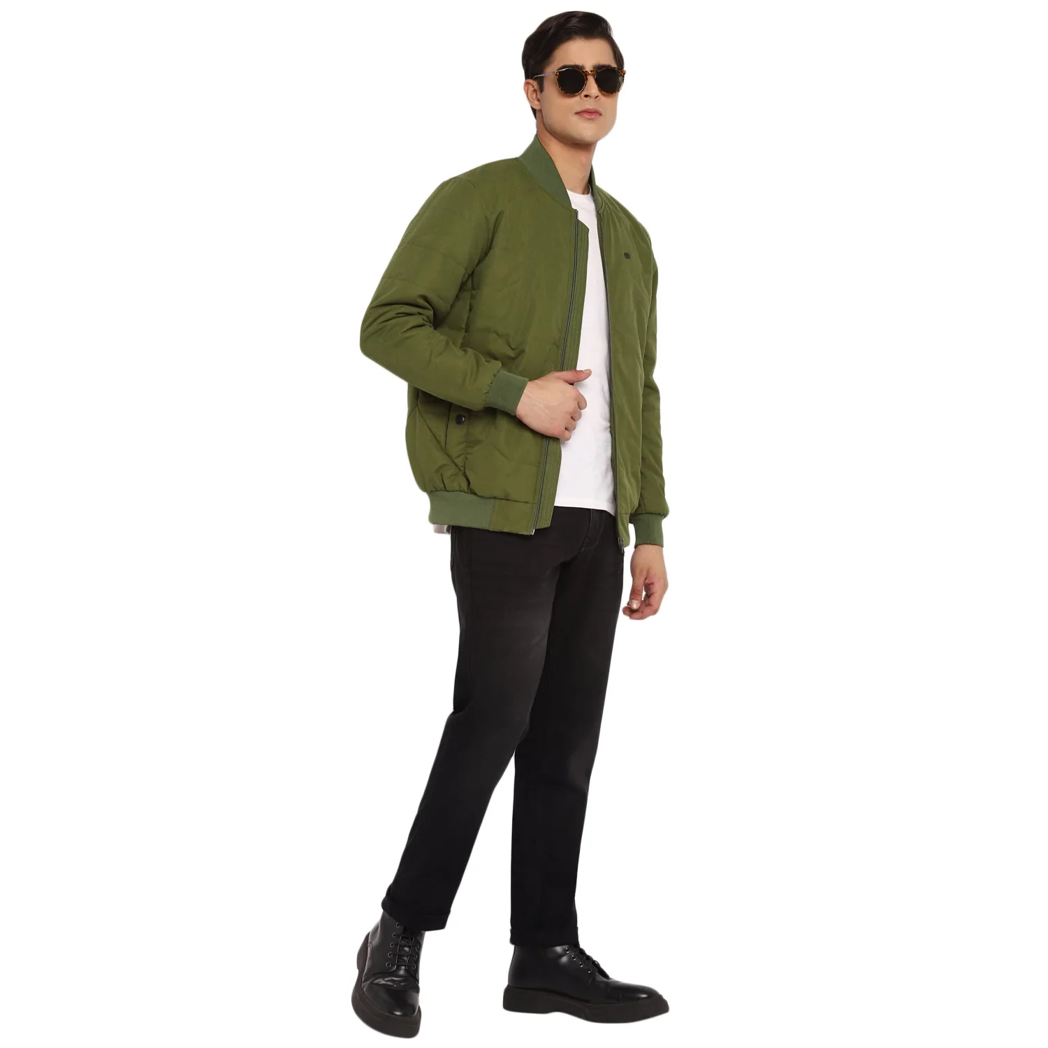 Red Chief Light Green Solid Jacket for Men O8310039 024 - Image 2