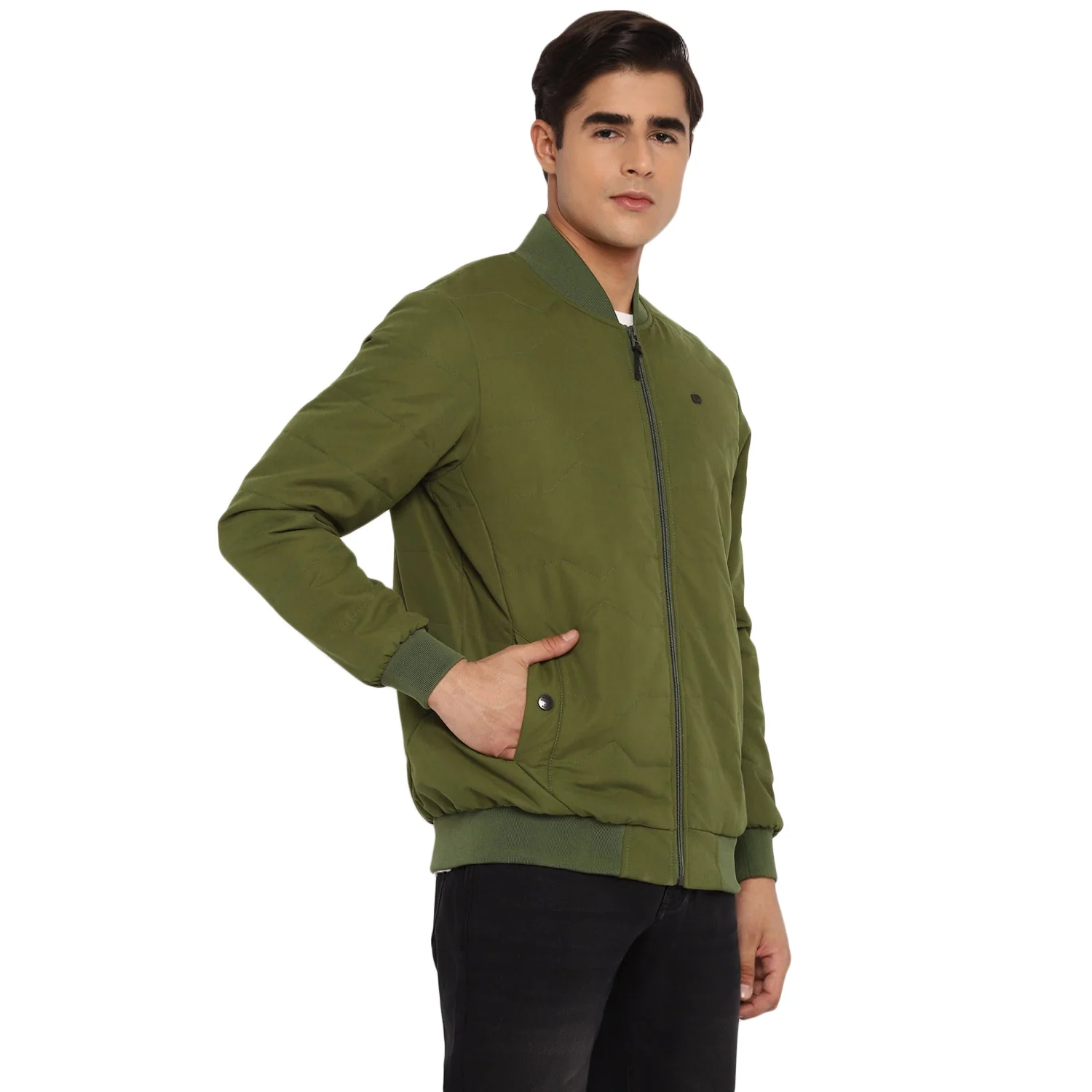 Red Chief Light Green Solid Jacket for Men O8310039 024 - Image 6