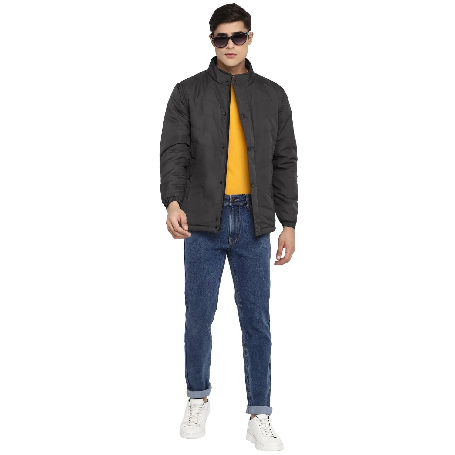 Red Chief Dark Gray Solid Jacket for Men O8310041 F801 - Image 2