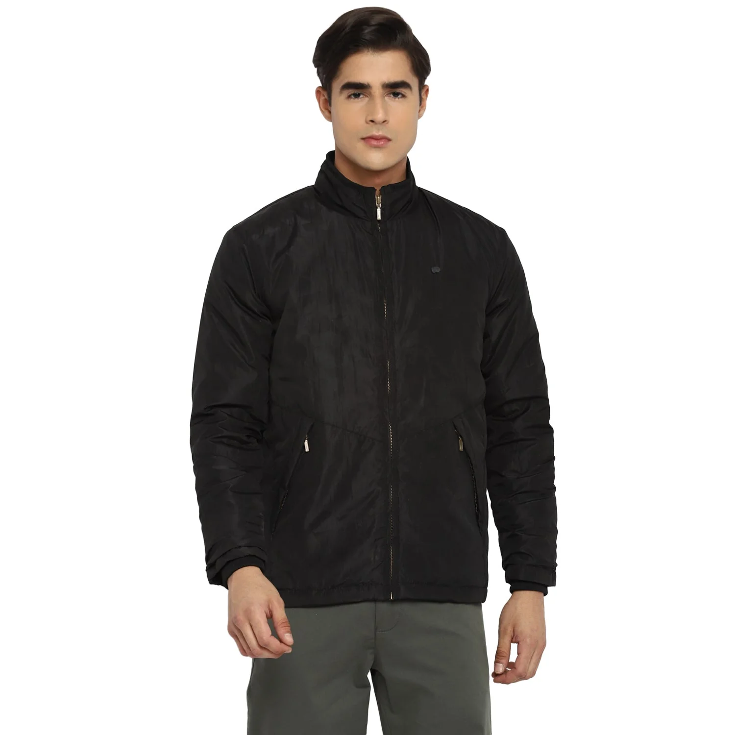 Red Chief Black Printed Jacket for Men O8310043 001