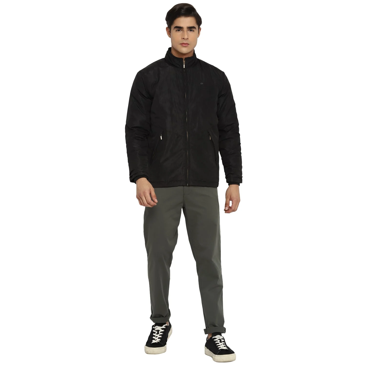 Red Chief Black Printed Jacket for Men O8310043 001 - Image 3