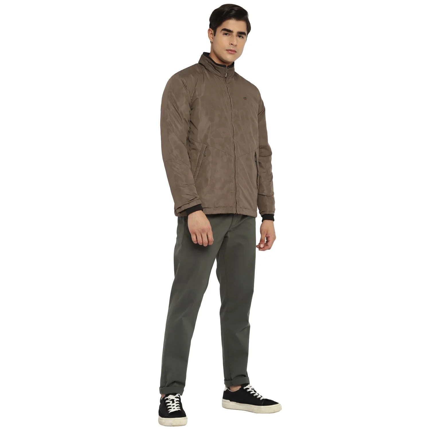 Red Chief Beige Printed Jacket for Men O8310043 026 - Image 3