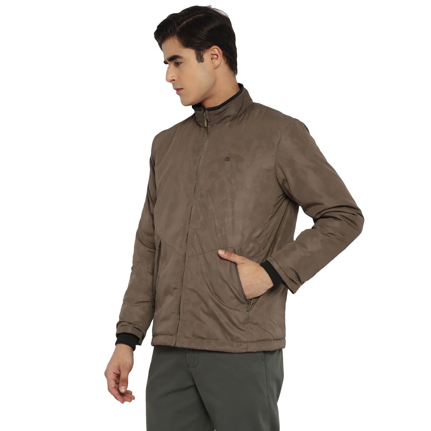 Red Chief Beige Printed Jacket for Men O8310043 026 - Image 5