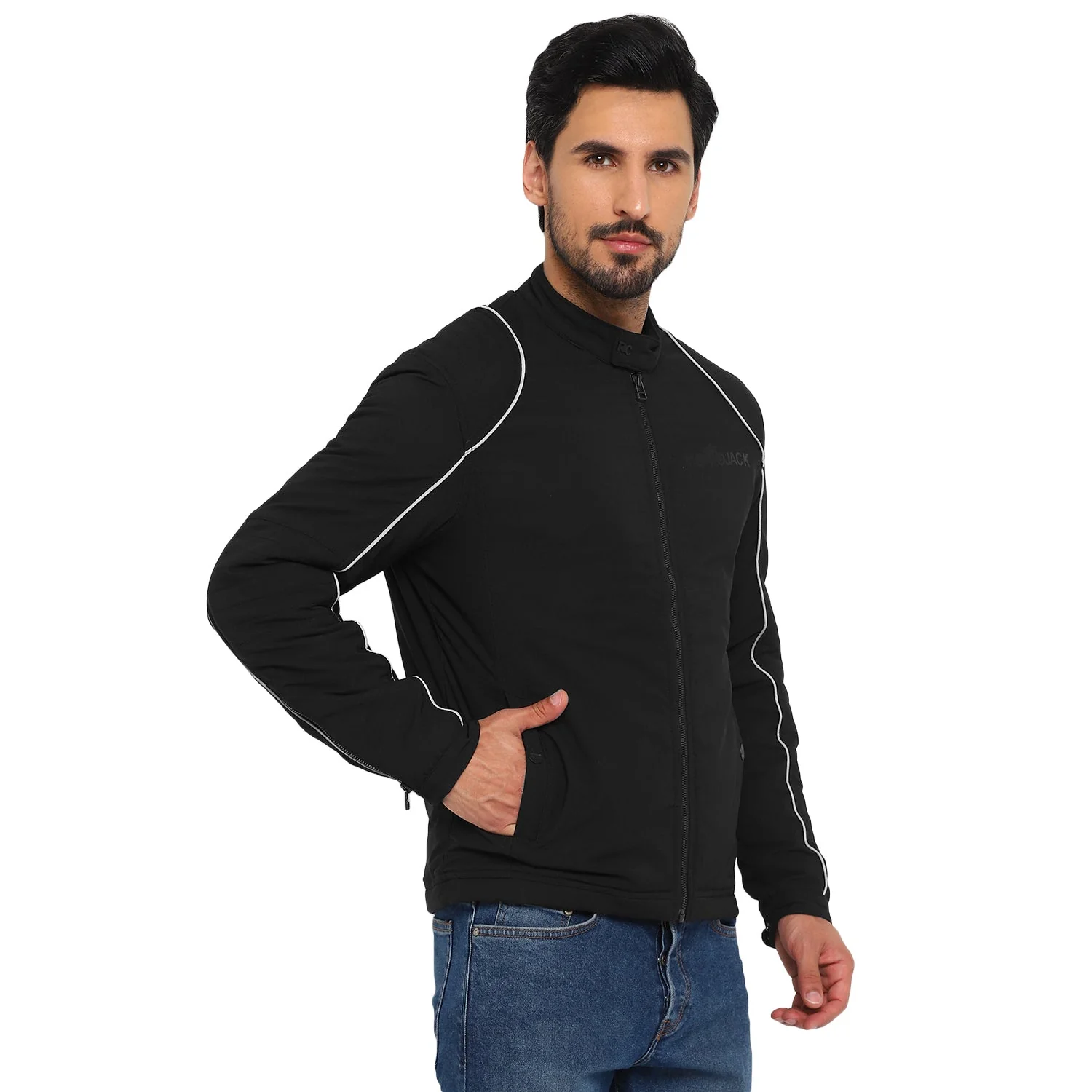 Red Chief Black Solid Jacket for Men O8310049 001 - Image 10