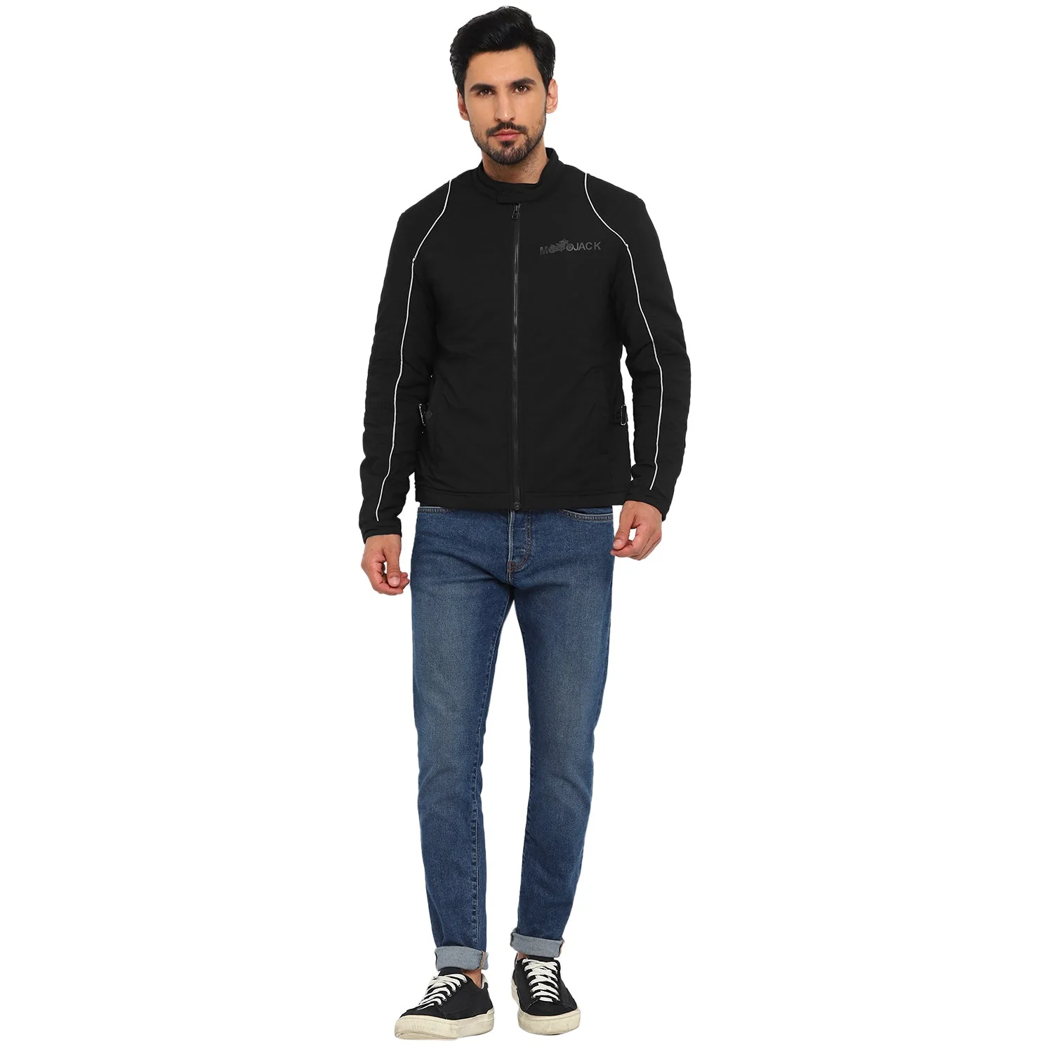 Red Chief Black Solid Jacket for Men O8310049 001 - Image 7