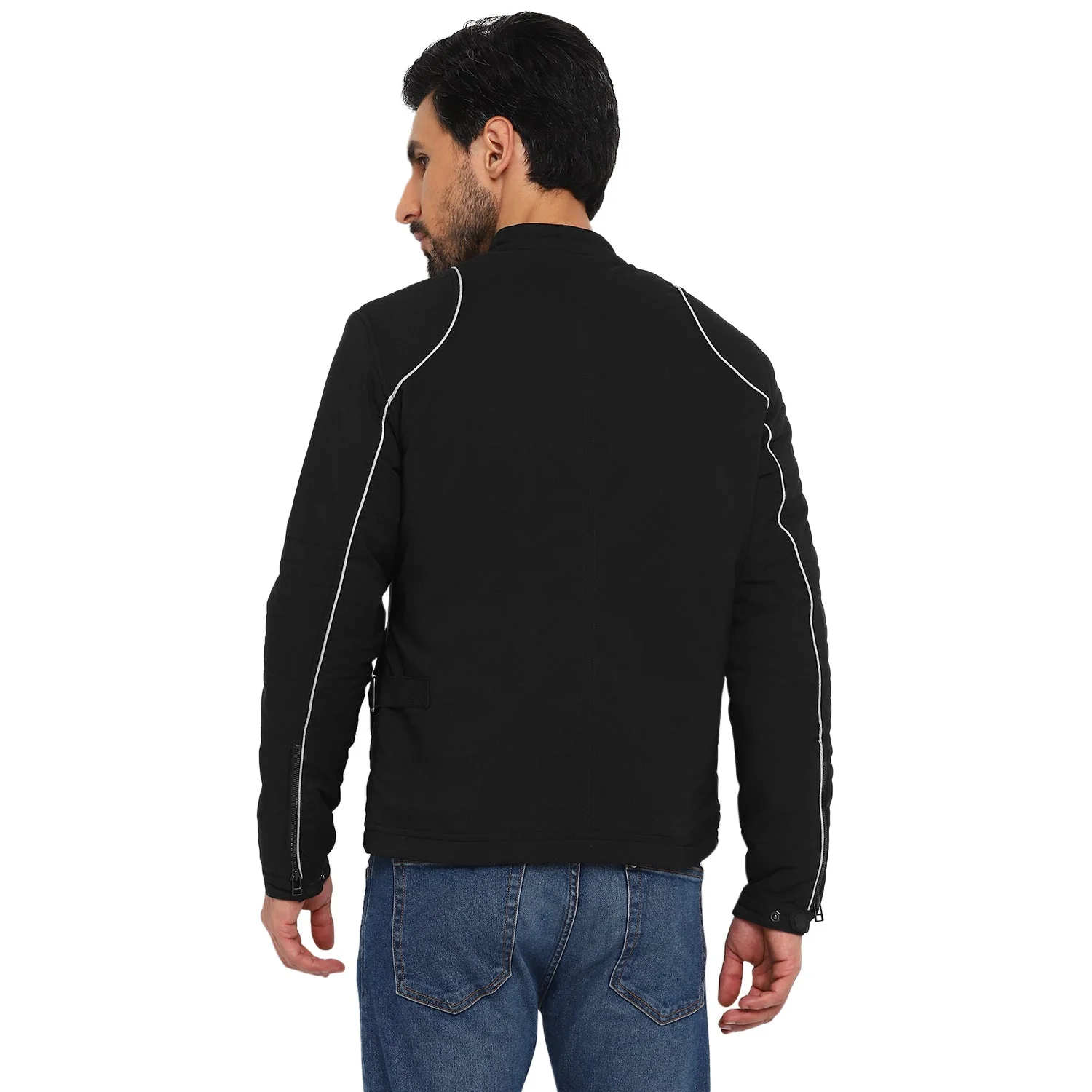 Red Chief Black Solid Jacket for Men O8310049 001 - Image 8