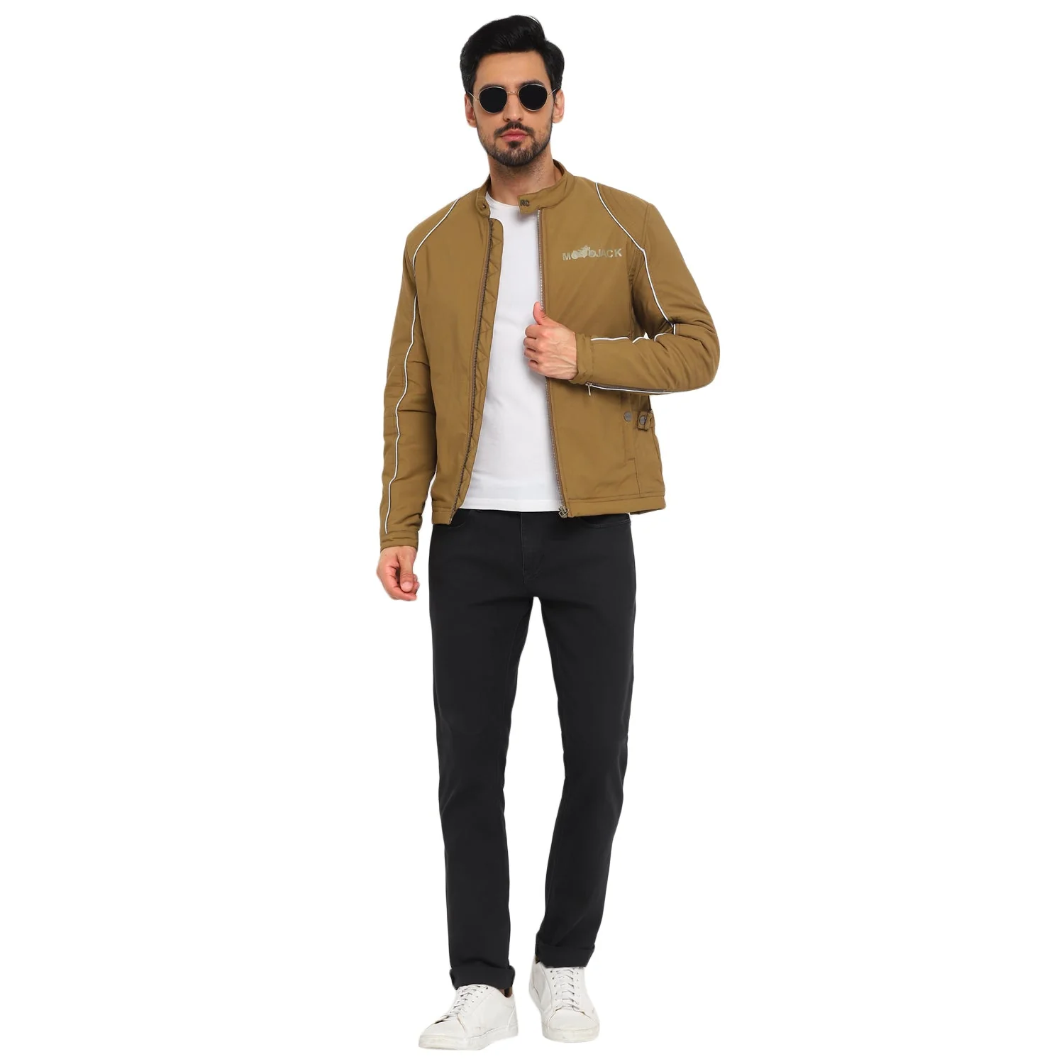 Red Chief Khaki Solid Jacket for Men O8310049 119 - Image 2