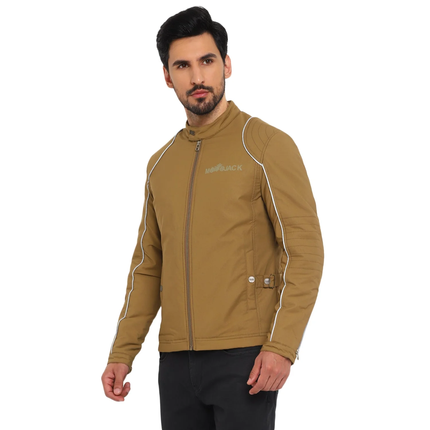 Red Chief Khaki Solid Jacket for Men O8310049 119 - Image 5