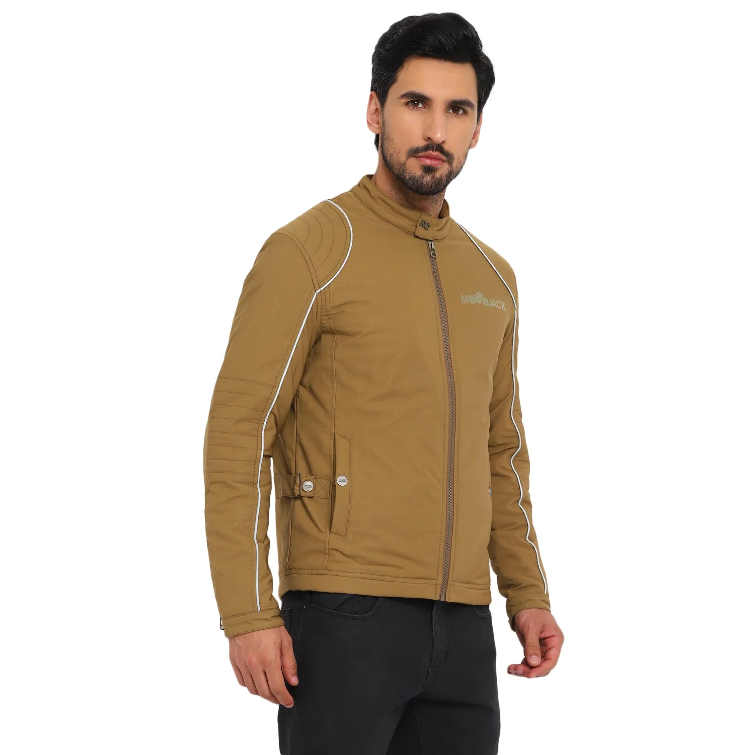Red Chief Khaki Solid Jacket for Men O8310049 119 - Image 6