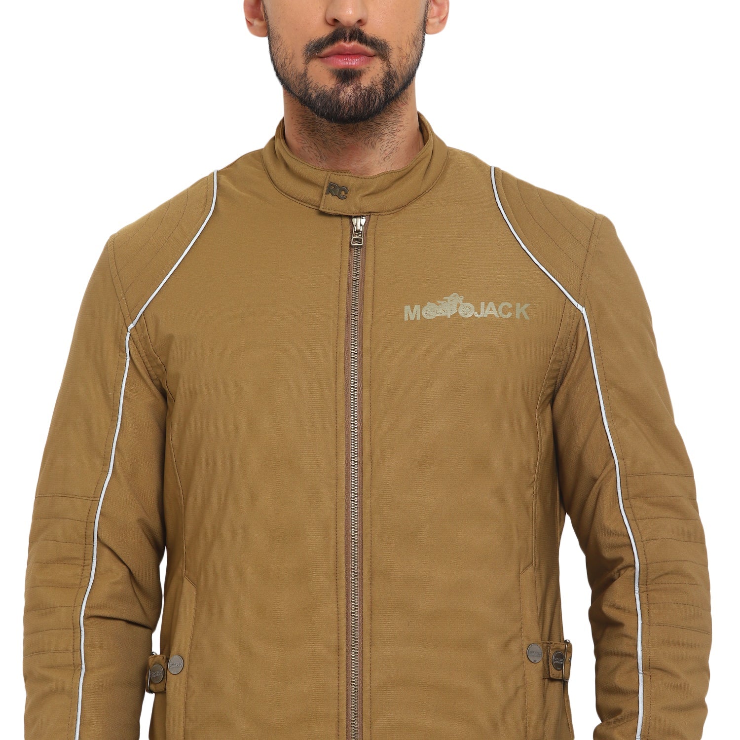 Red Chief Khaki Solid Jacket for Men O8310049 119 - Image 7