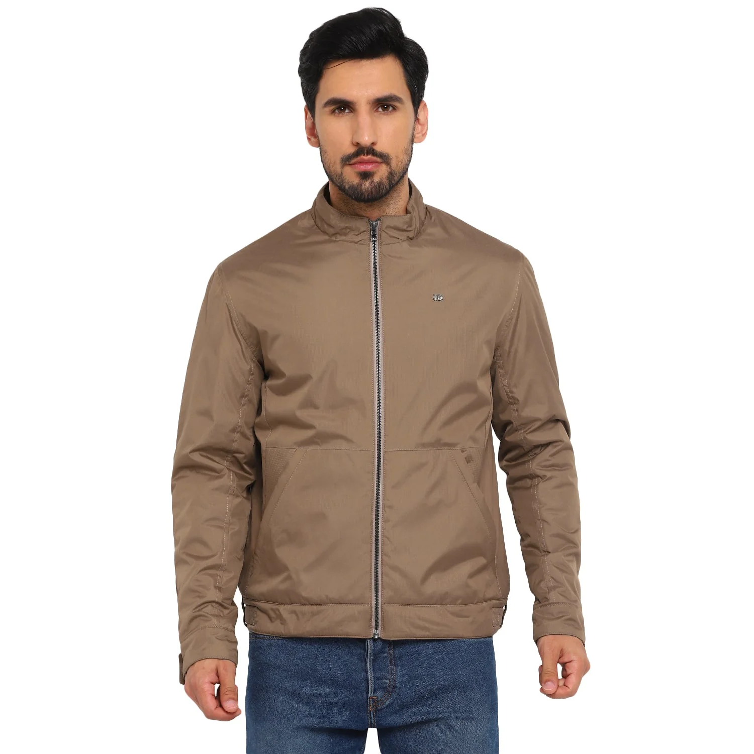 Red Chief Khaki Solid Jacket for Men O8310050 119