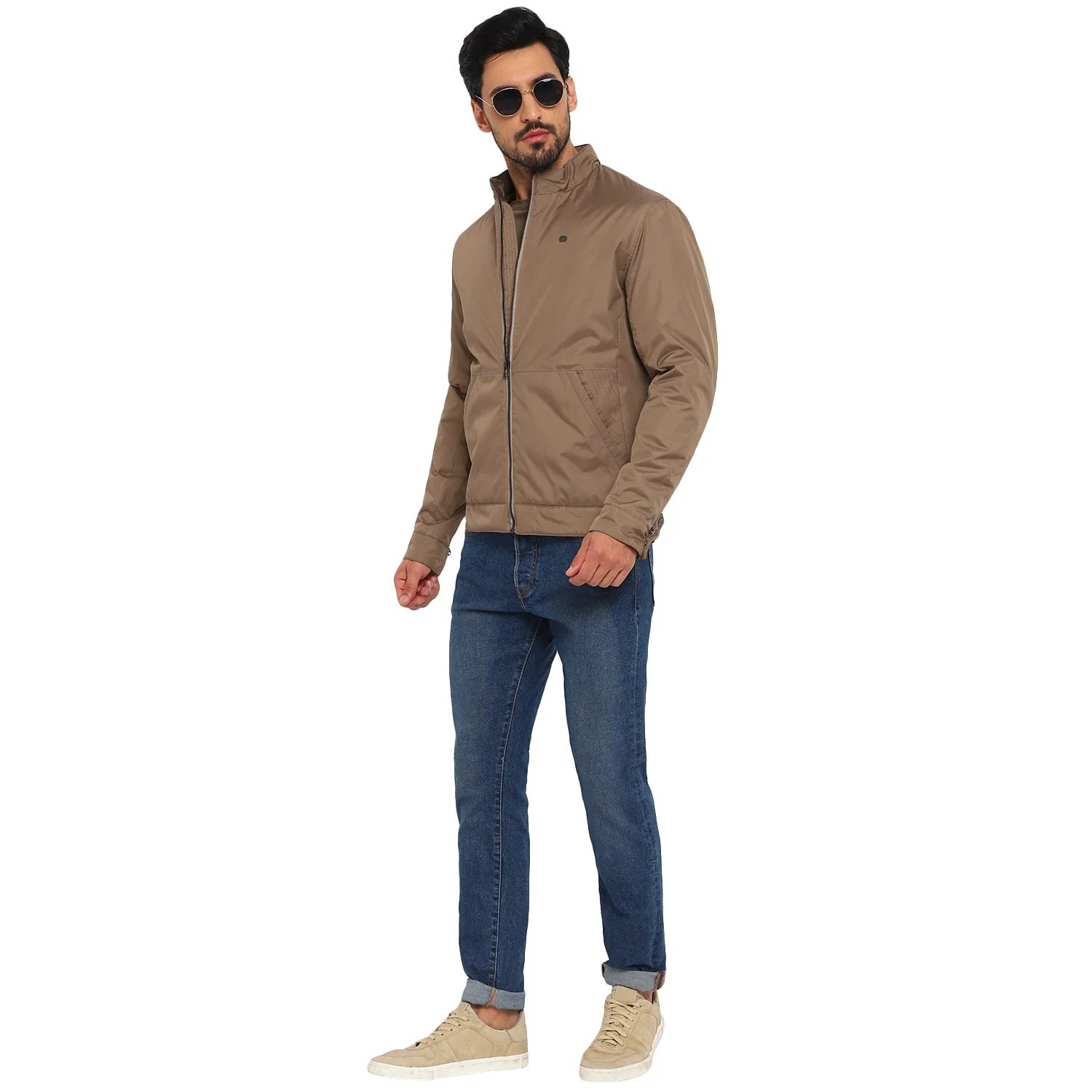 Red Chief Khaki Solid Jacket for Men O8310050 119 - Image 2