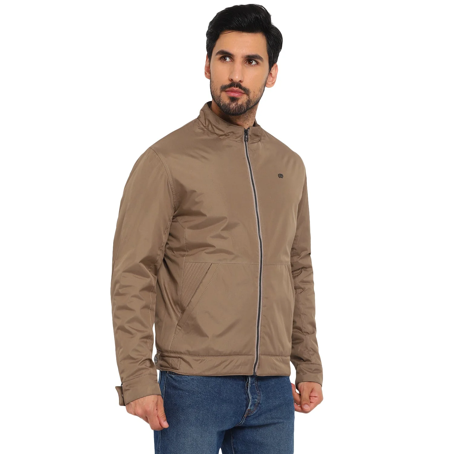 Red Chief Khaki Solid Jacket for Men O8310050 119 - Image 5