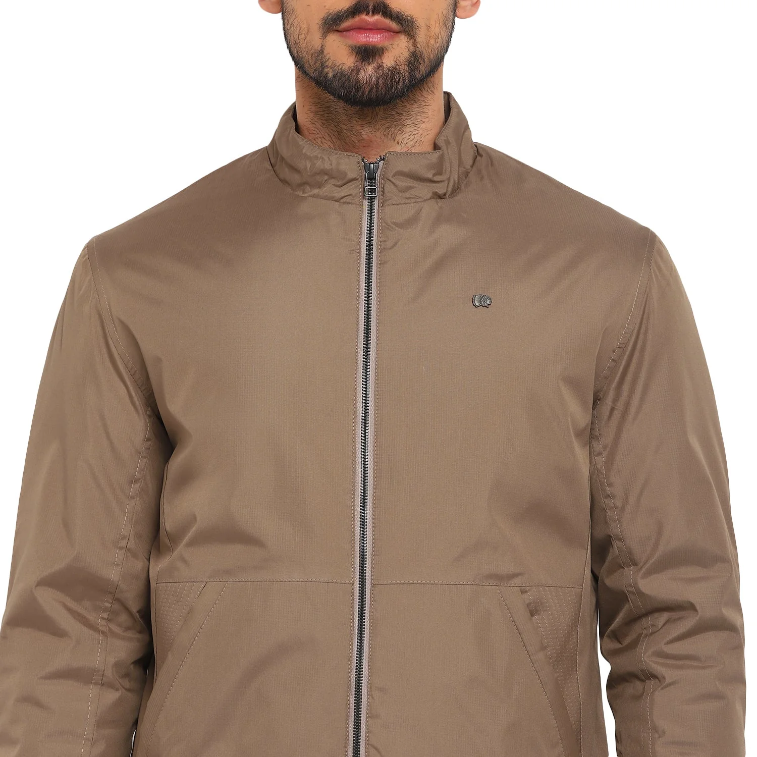 Red Chief Khaki Solid Jacket for Men O8310050 119 - Image 7