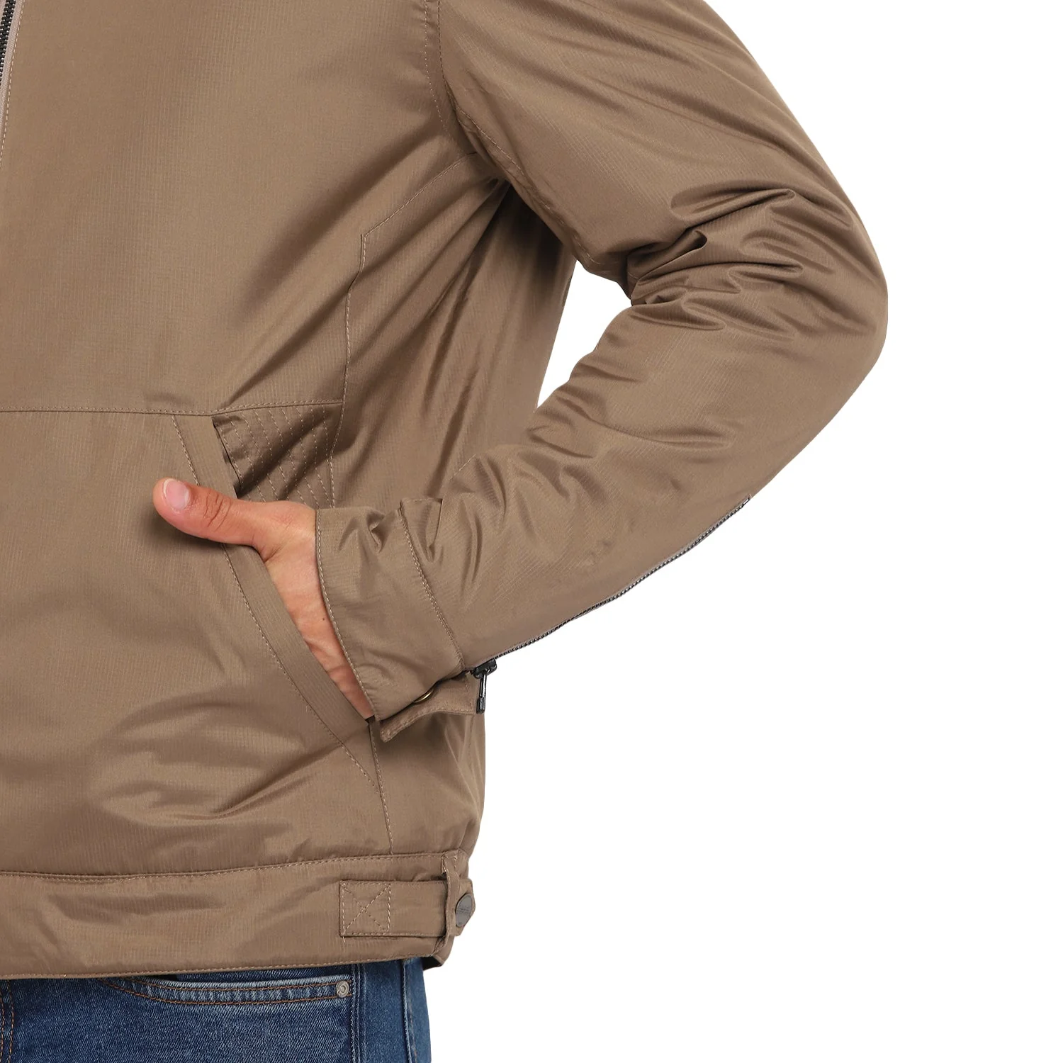 Red Chief Khaki Solid Jacket for Men O8310050 119 - Image 8