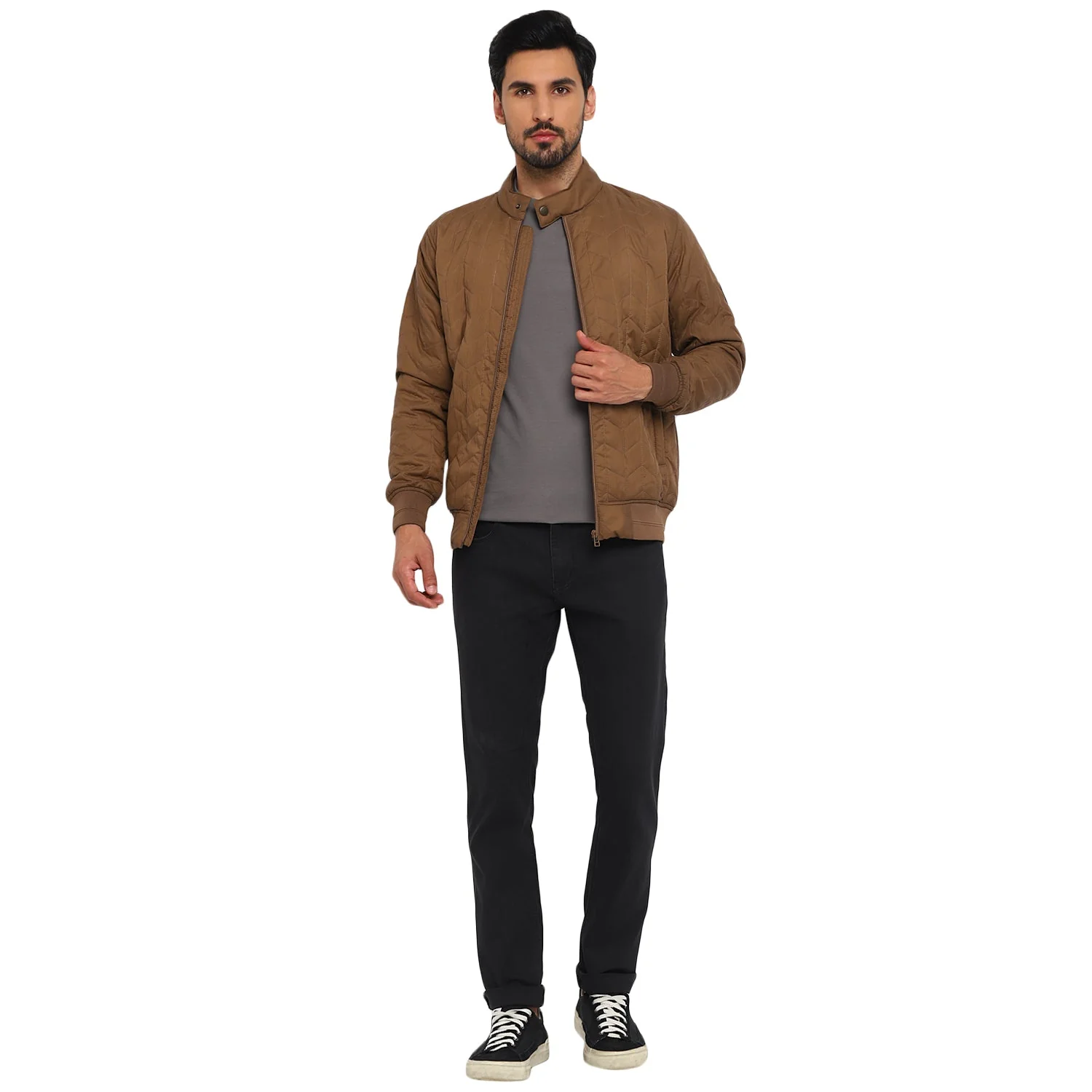 Red Chief Khaki Solid Jacket for Men O8310051 G0051 - Image 3