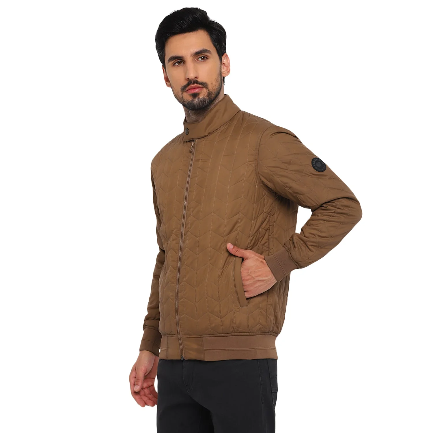 Red Chief Khaki Solid Jacket for Men O8310051 G0051 - Image 5