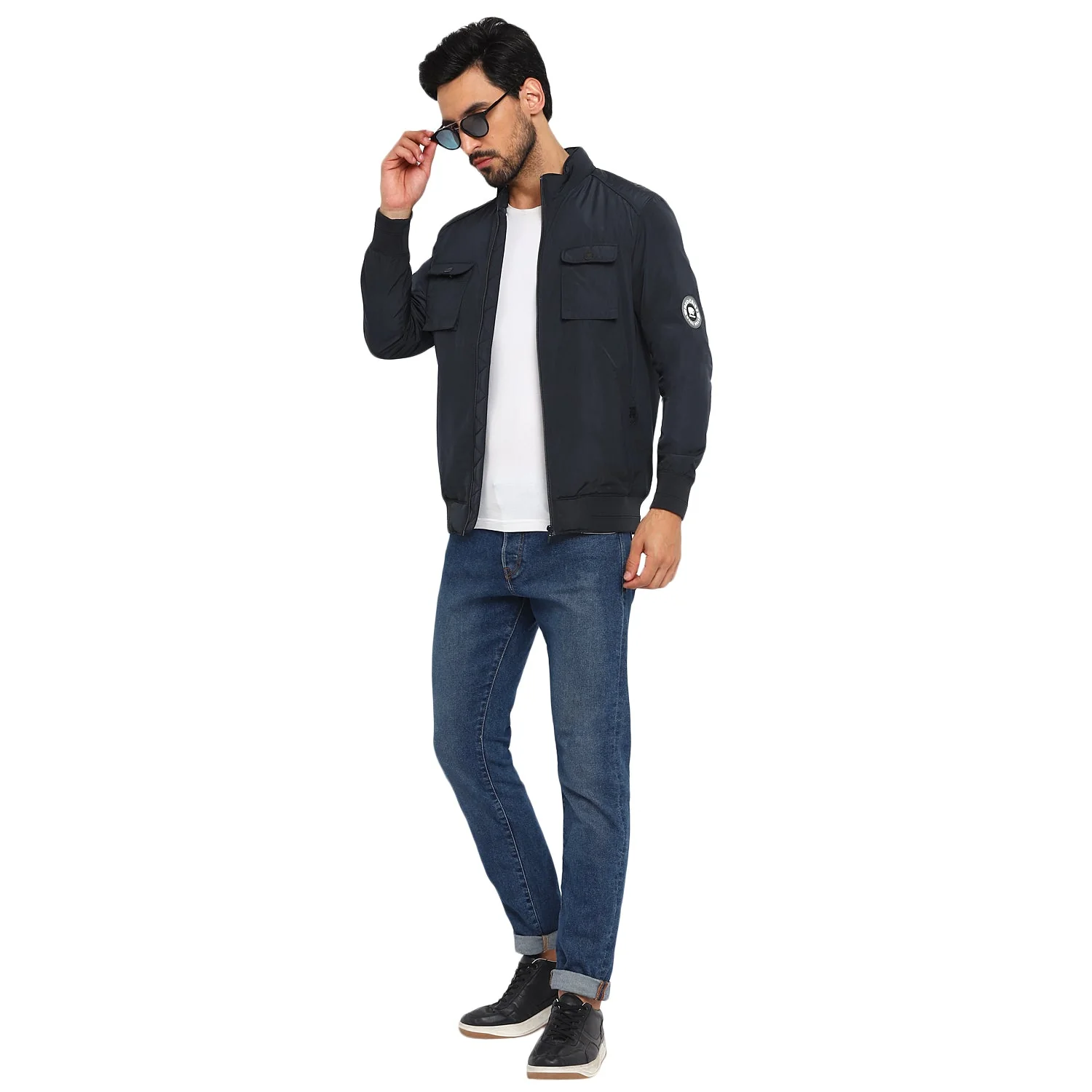 Red Chief Navy Solid Jacket for Men O8310052 G0039 - Image 2