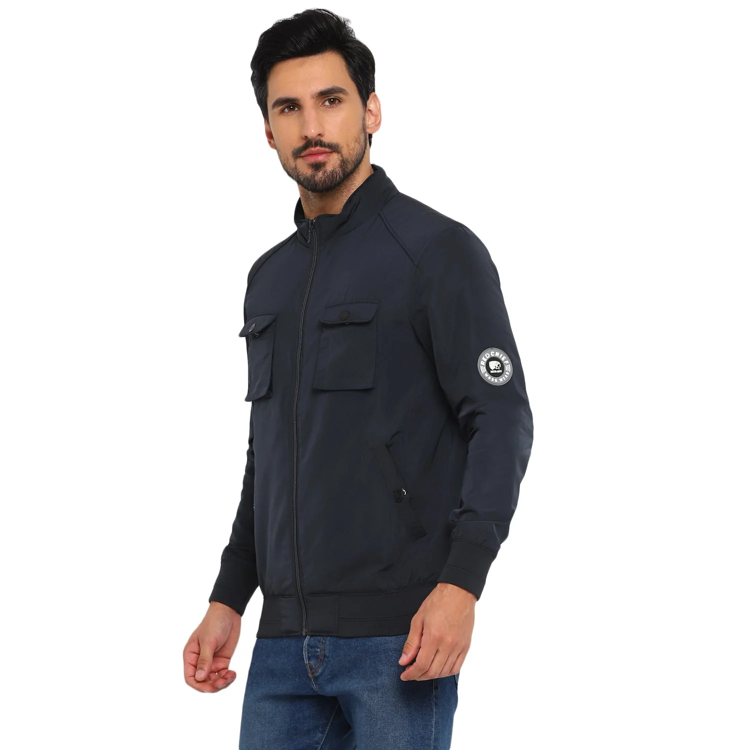 Red Chief Navy Solid Jacket for Men O8310052 G0039 - Image 5