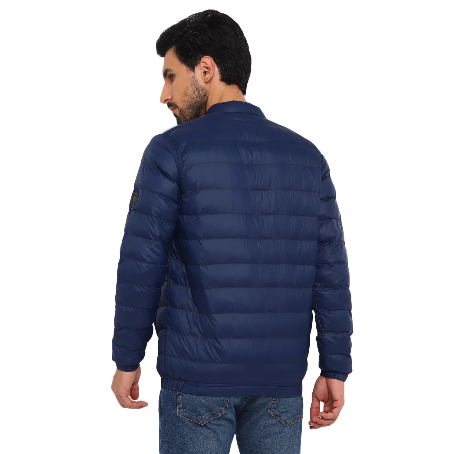 Red Chief Blue Solid Jacket for Men O8310053 002 - Image 4