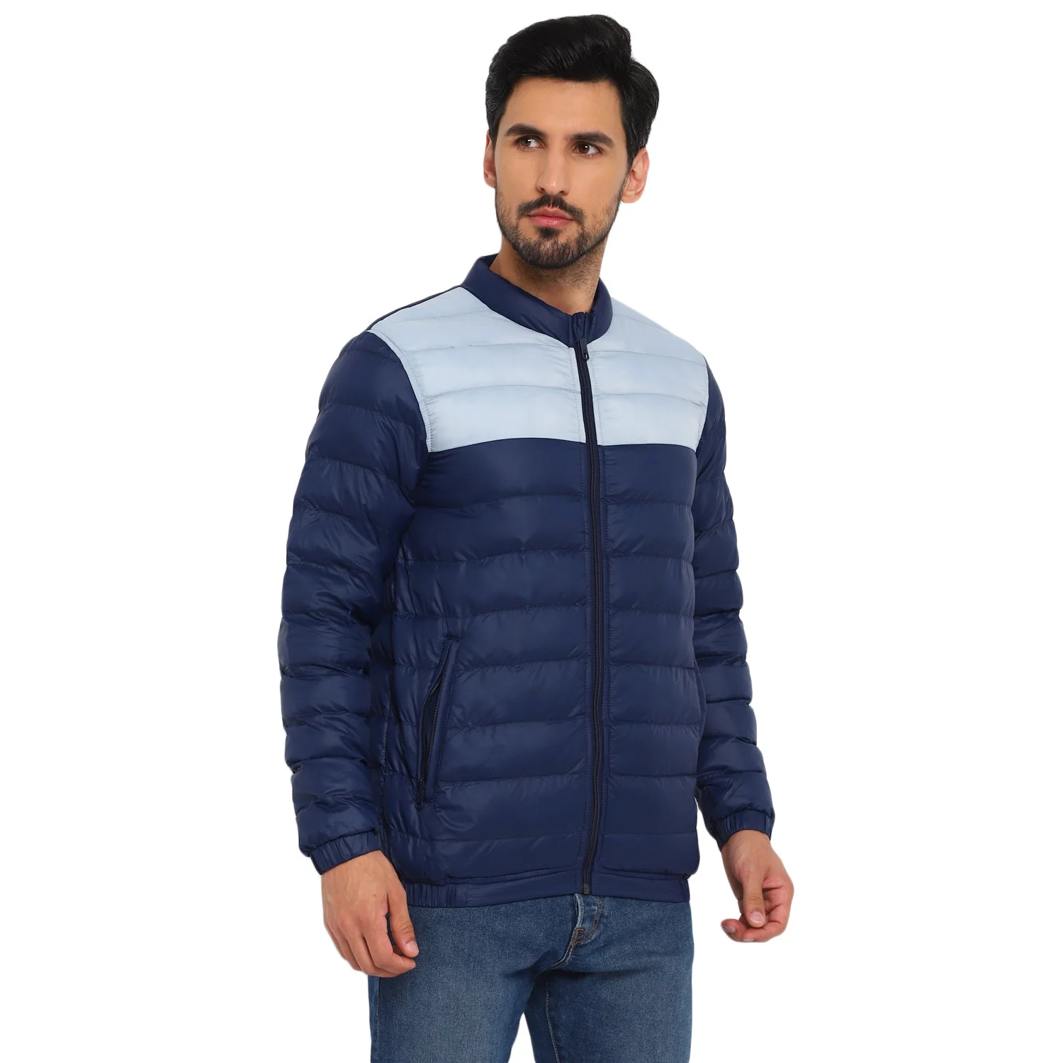 Red Chief Blue Solid Jacket for Men O8310053 002 - Image 6