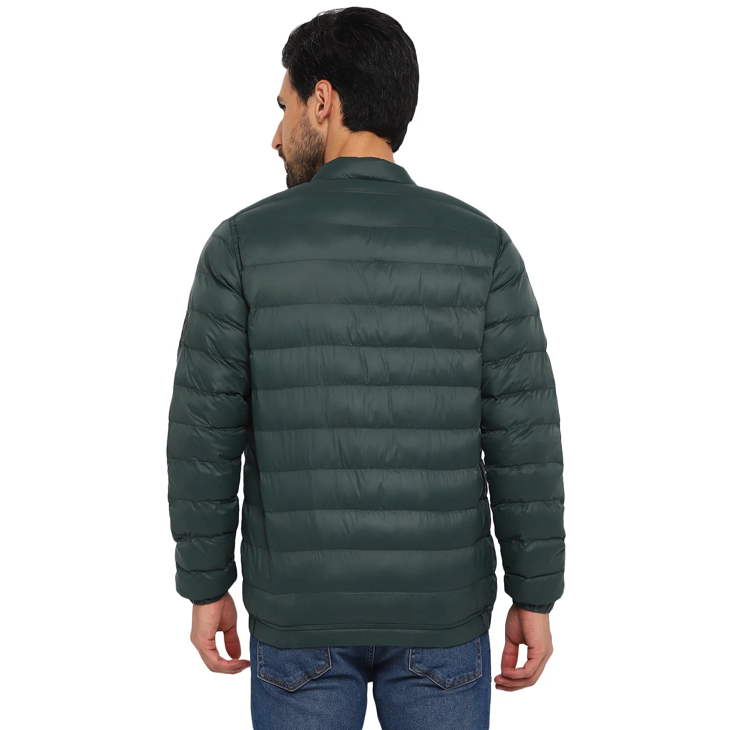 Red Chief Dark Green Solid Jacket for Men O8310053 140 - Image 8