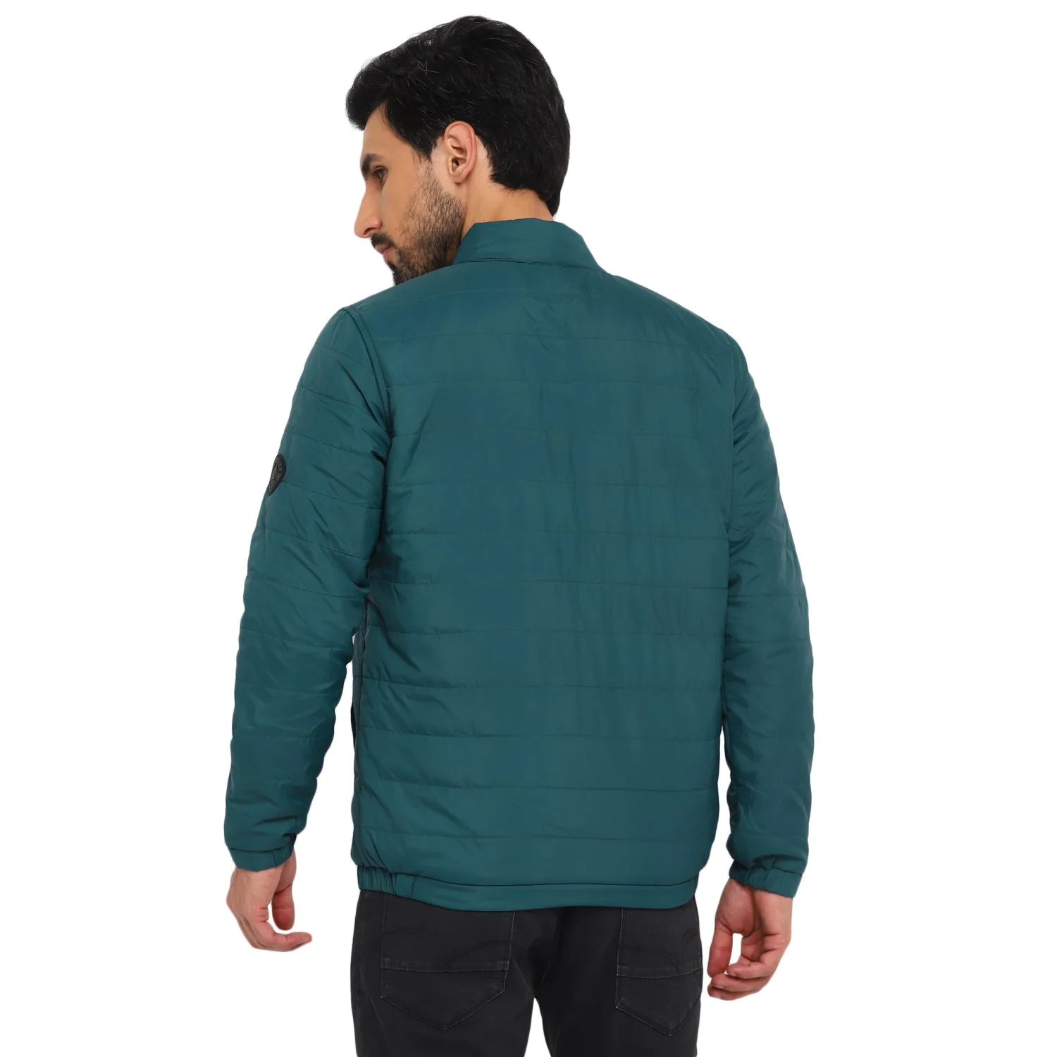 Red Chief Sea Green Solid Jacket for Men O8310054 FG15 - Image 4