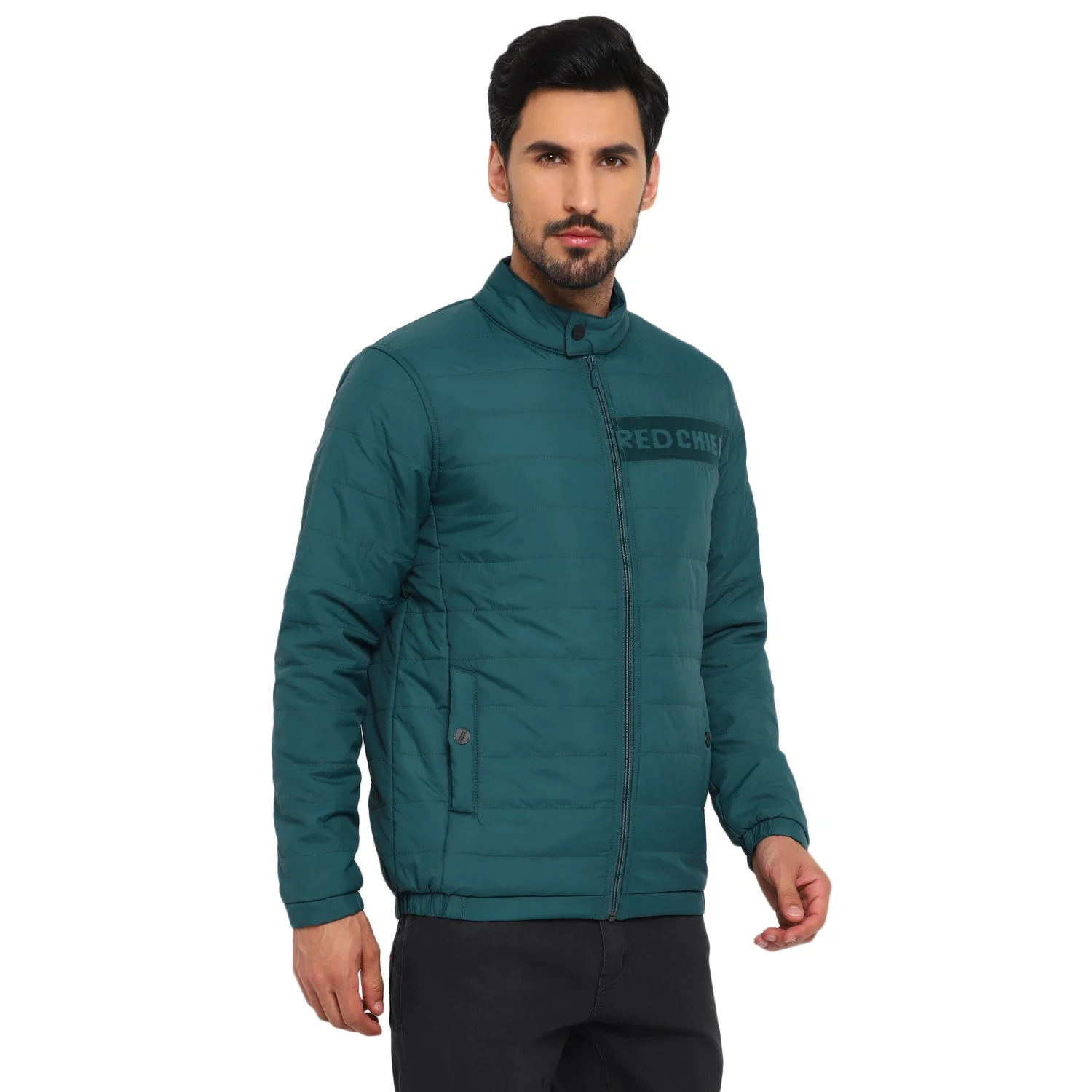 Red Chief Sea Green Solid Jacket for Men O8310054 FG15 - Image 6