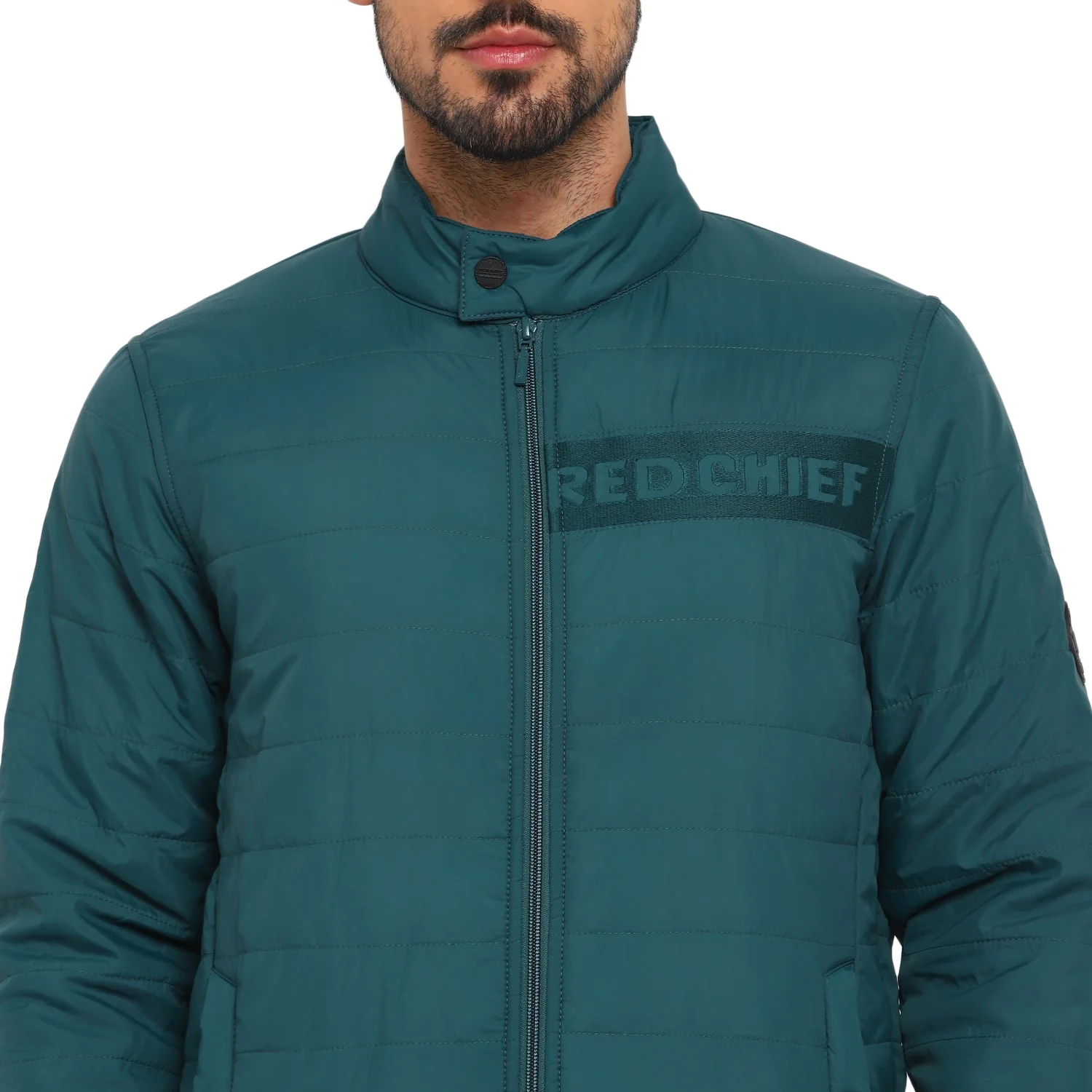 Red Chief Sea Green Solid Jacket for Men O8310054 FG15 - Image 7
