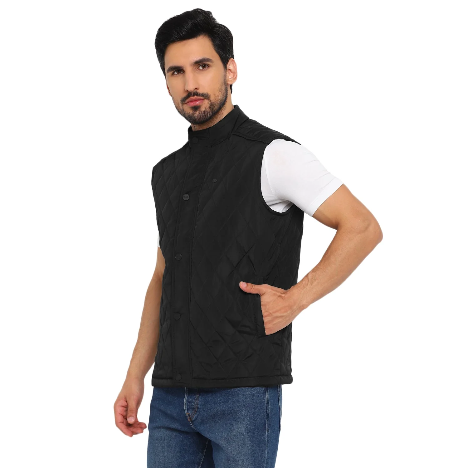 Red Chief Black Solid Jacket for Men O8310055 001 - Image 5