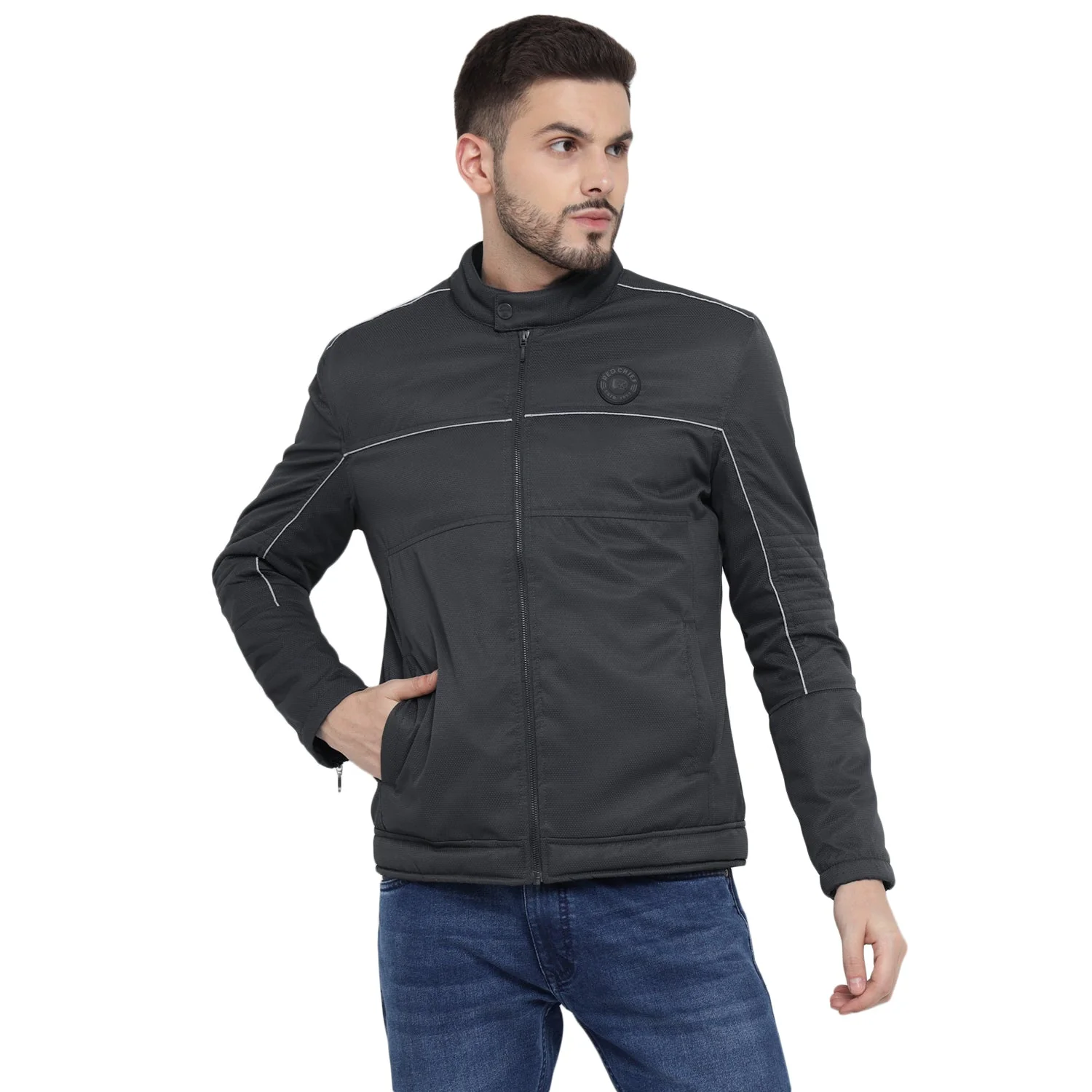 Red Chief Dark Gray Jacket for Men O8310056 F801