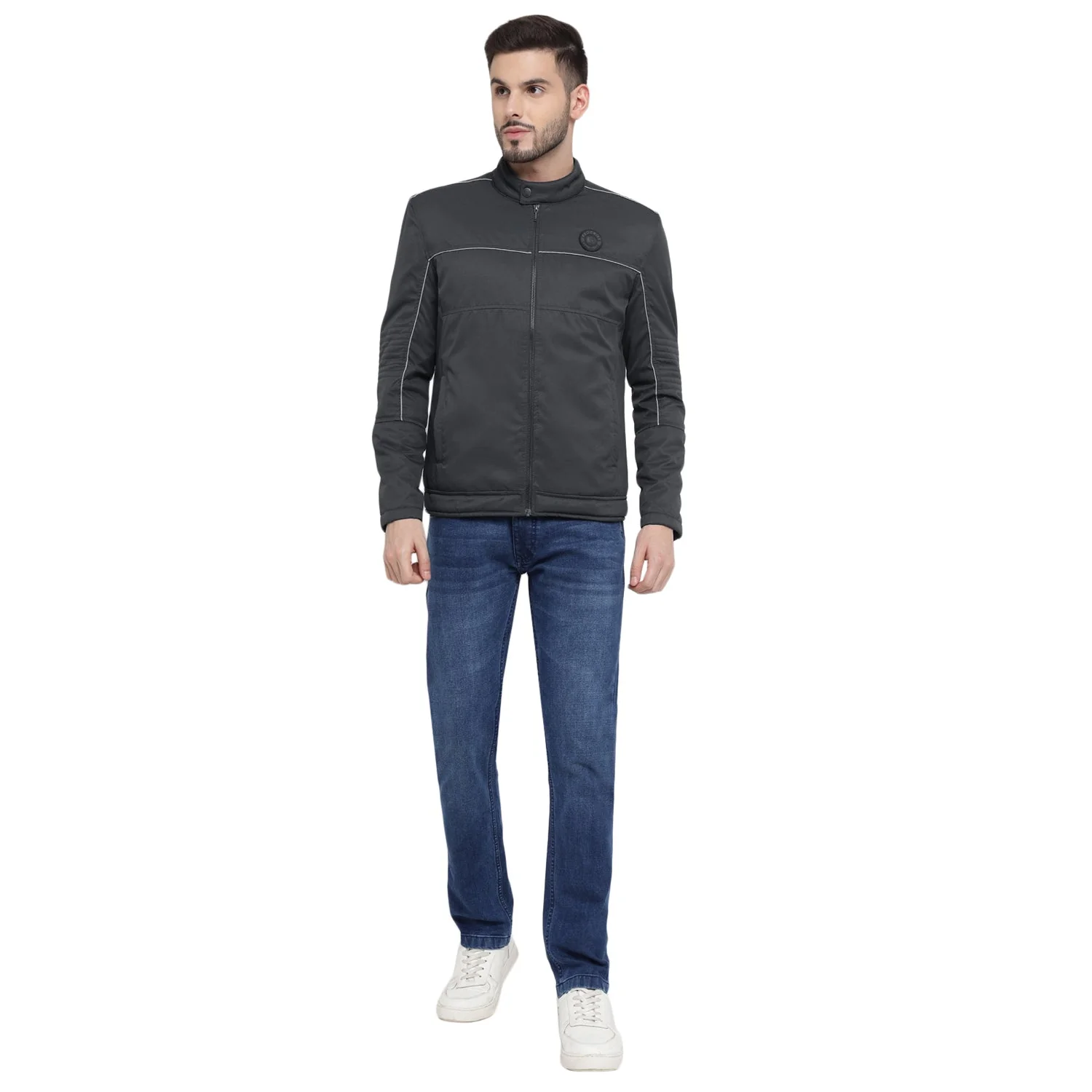 Red Chief Dark Gray Jacket for Men O8310056 F801 - Image 3