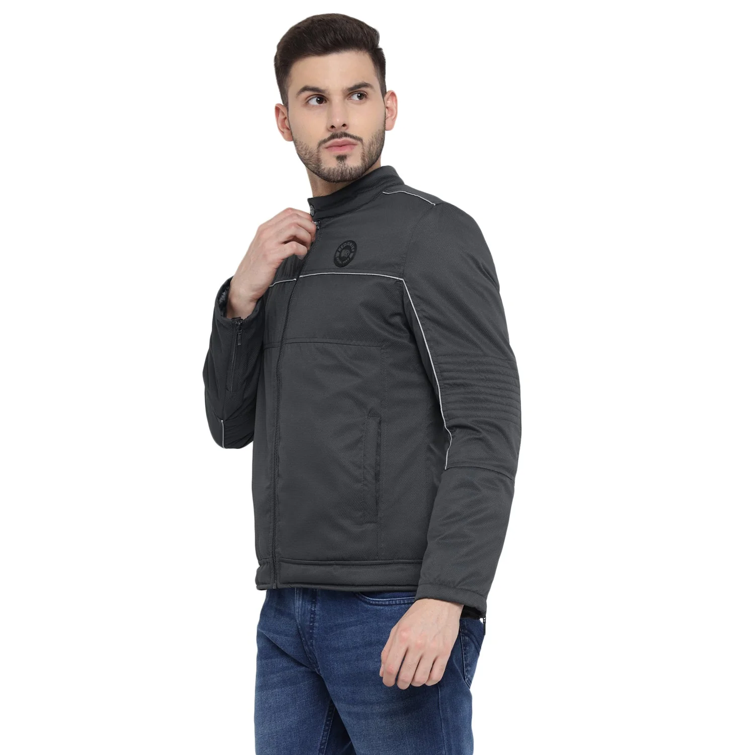 Red Chief Dark Gray Jacket for Men O8310056 F801 - Image 5