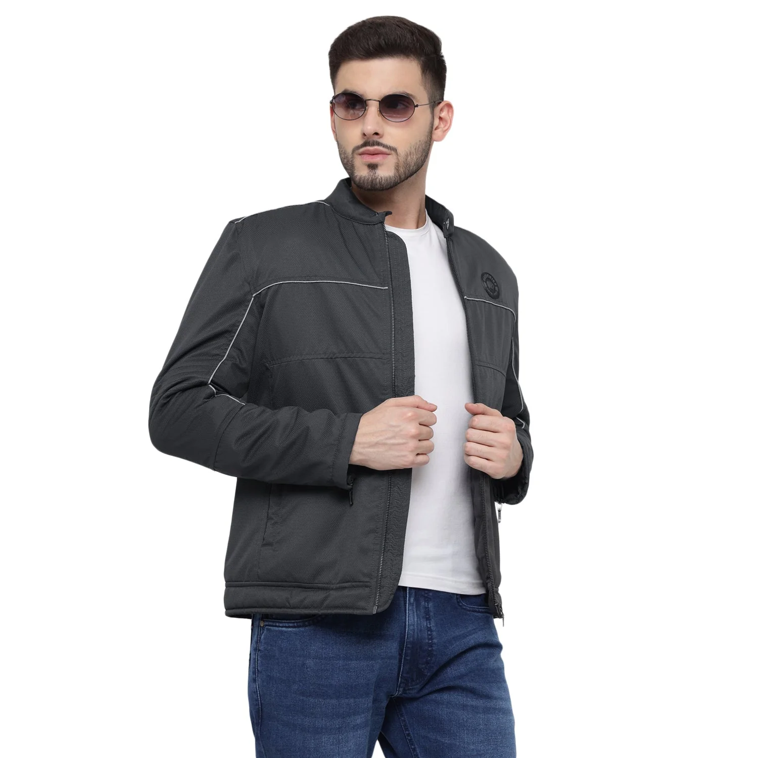 Red Chief Dark Gray Jacket for Men O8310056 F801 - Image 7