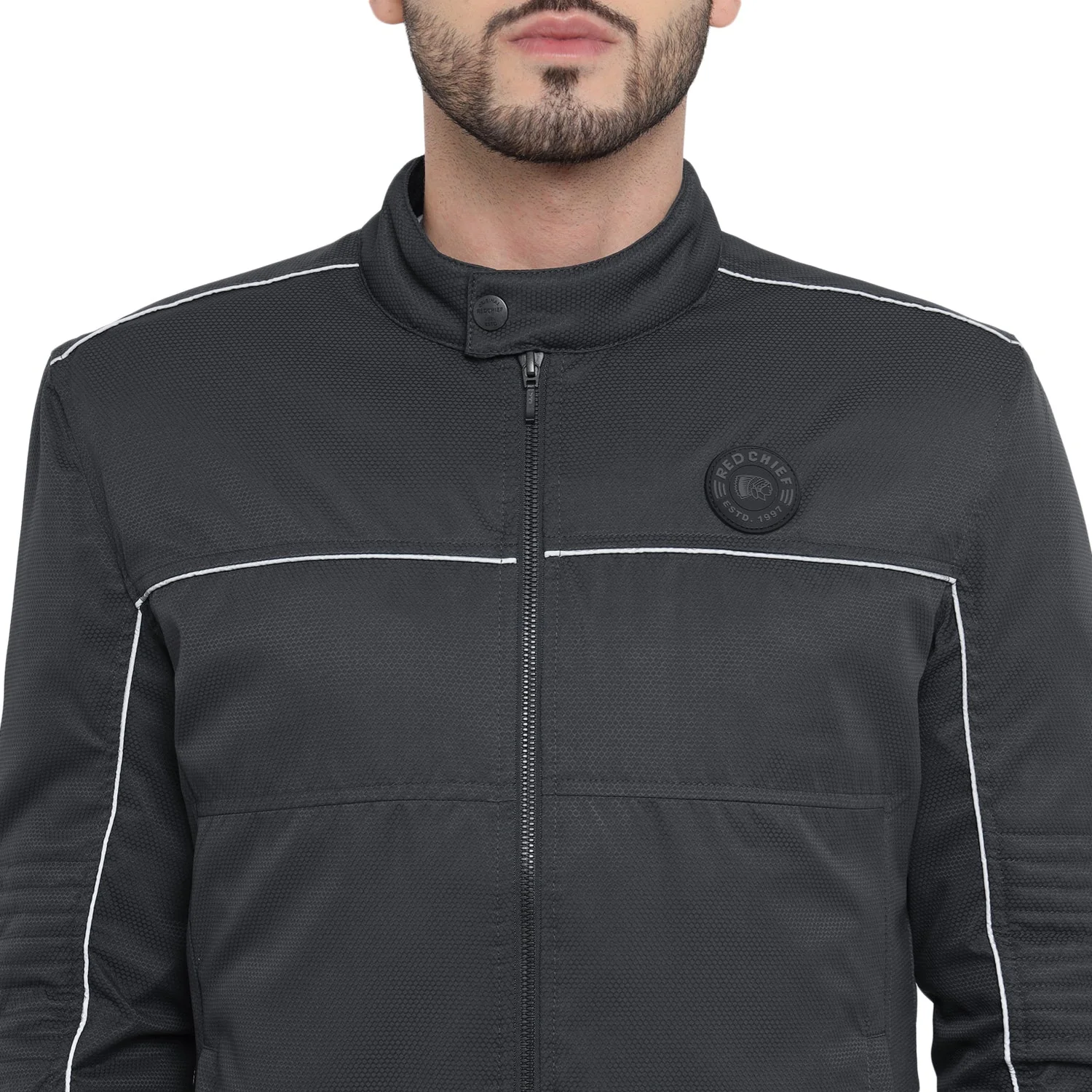 Red Chief Dark Gray Jacket for Men O8310056 F801 - Image 8