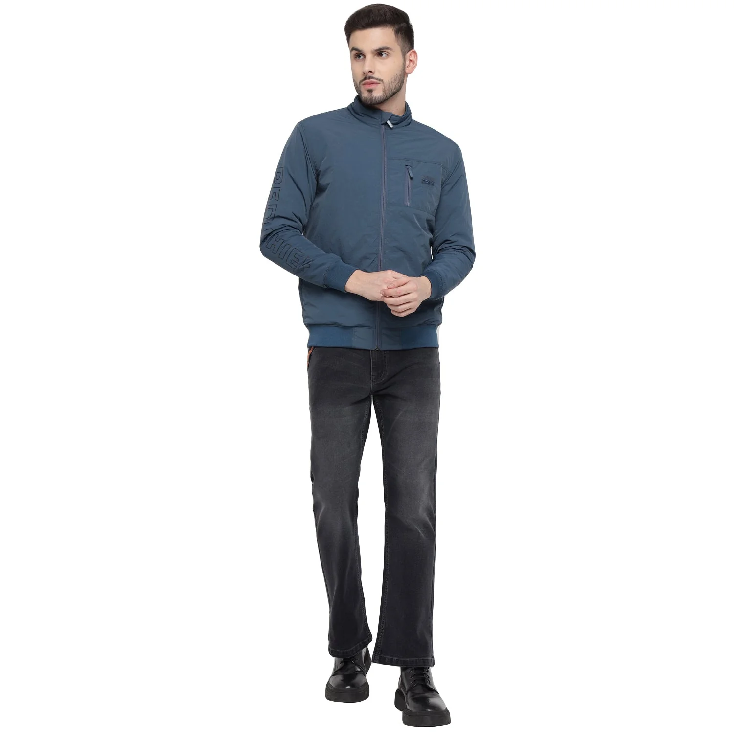 Red Chief Blue Jacket for Men O8310057 002 - Image 8