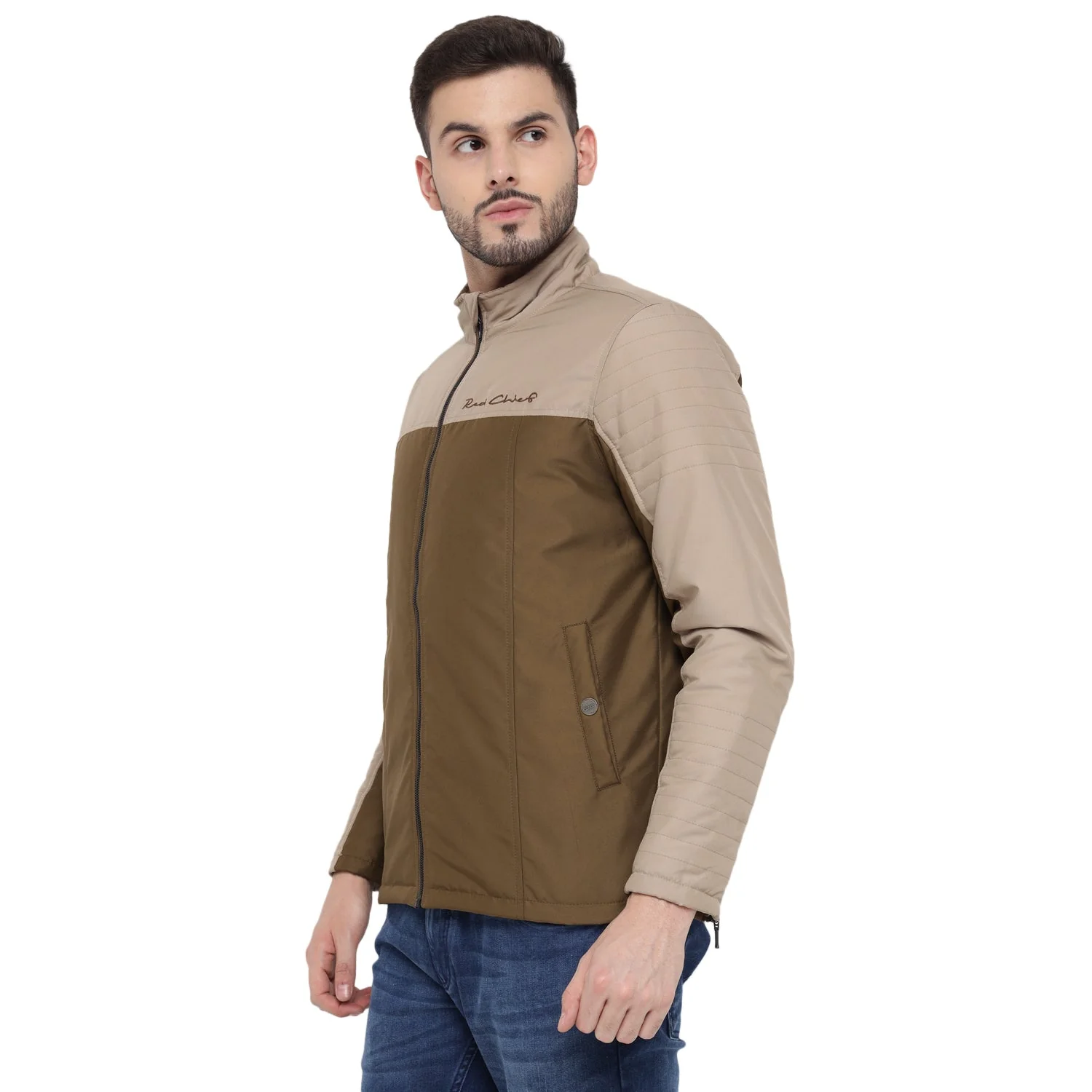 Red Chief Brown/Beige Jacket for Men O8310058 073 - Image 5