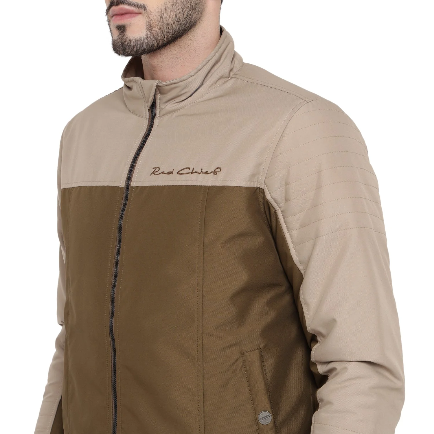 Red Chief Brown/Beige Jacket for Men O8310058 073 - Image 9