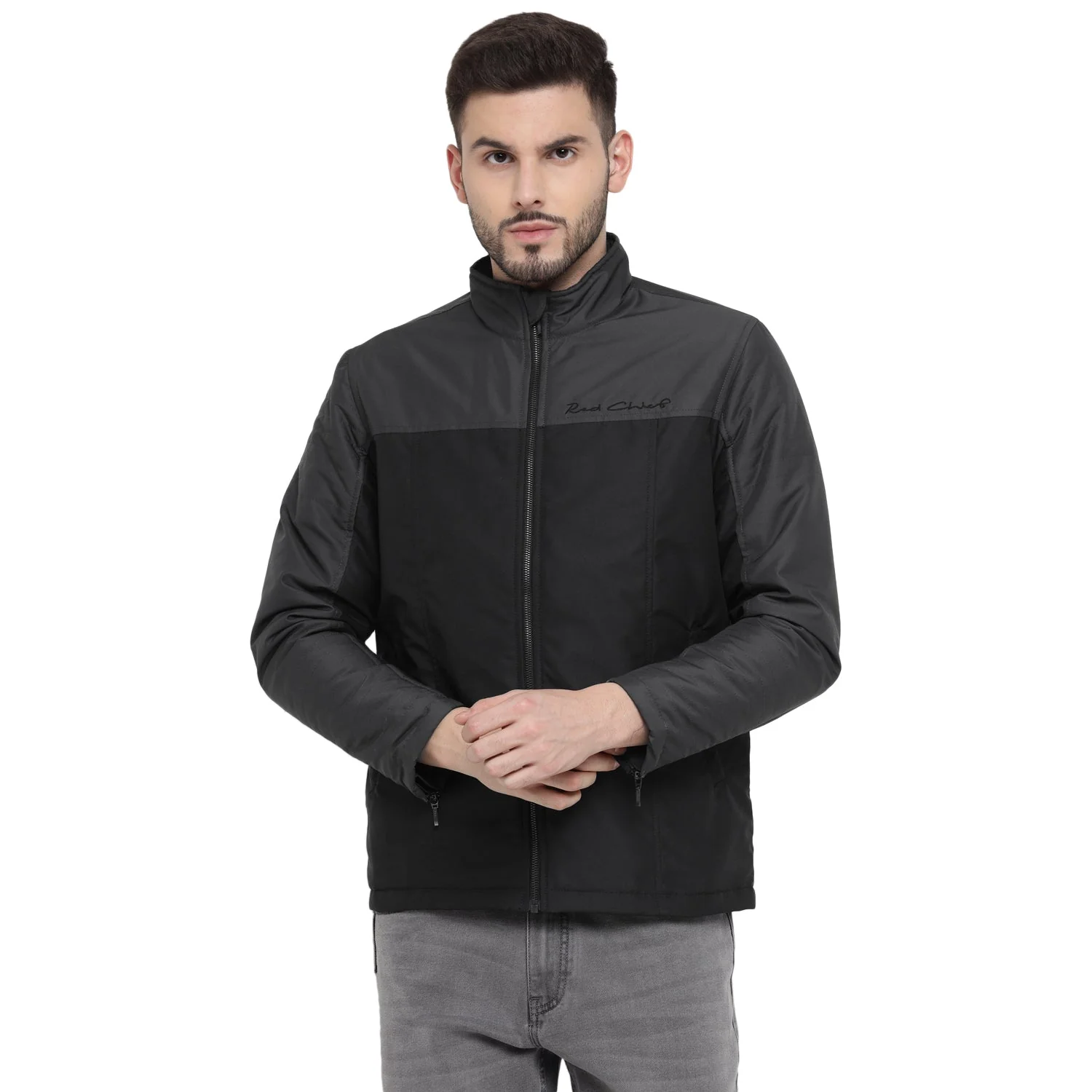 Red Chief Black Graphite Jacket for Men O8310058 G00993