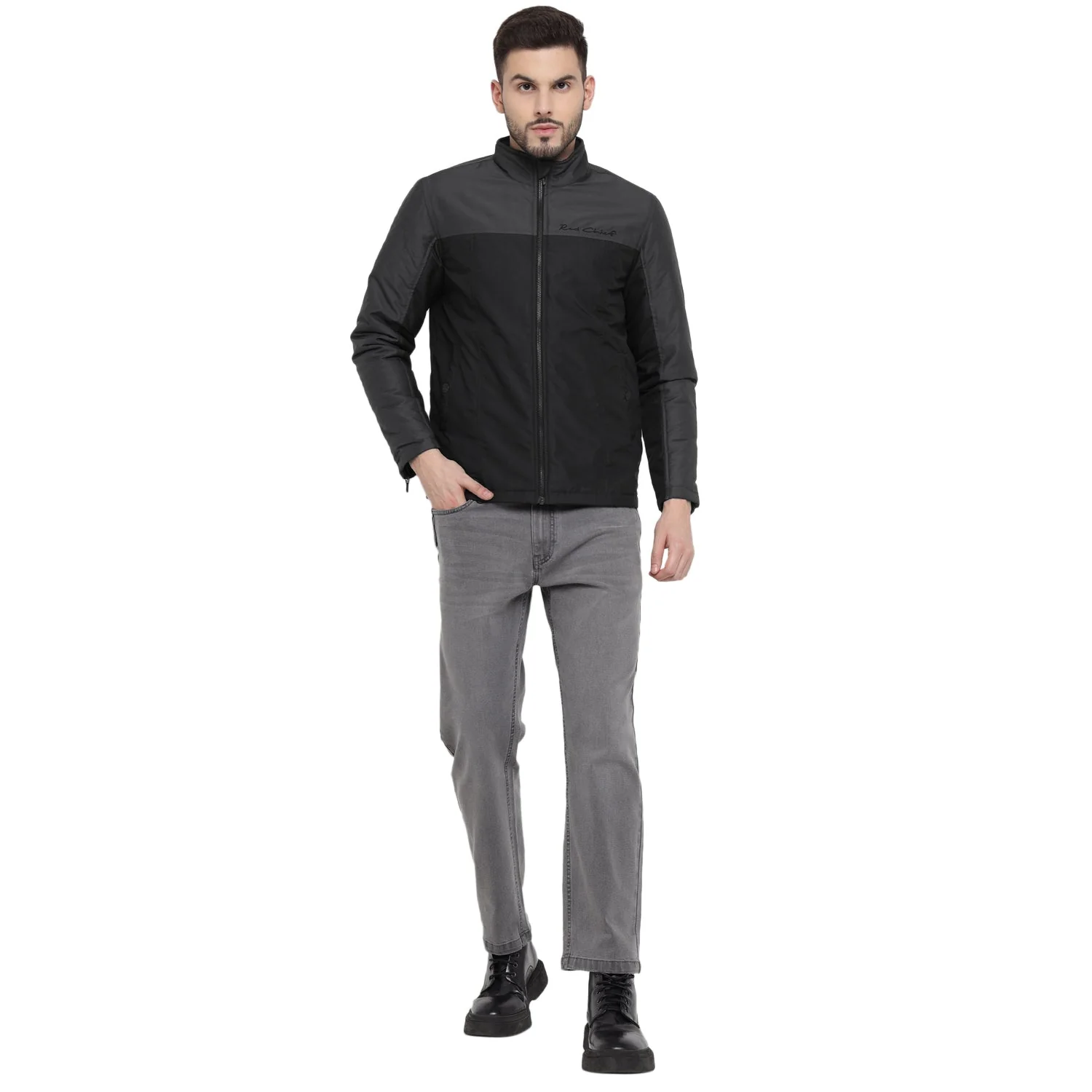 Red Chief Black Graphite Jacket for Men O8310058 G00993 - Image 3