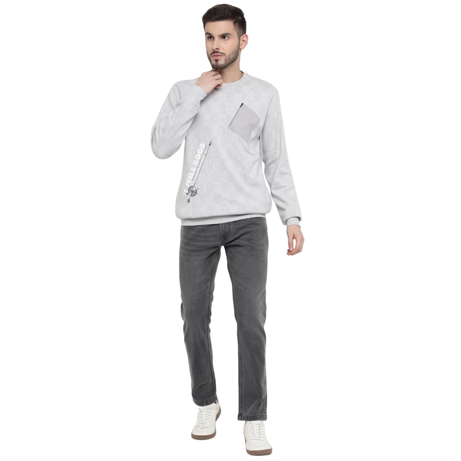 Red Chief Gray Jeans for Men O-8560132 005 - Image 3